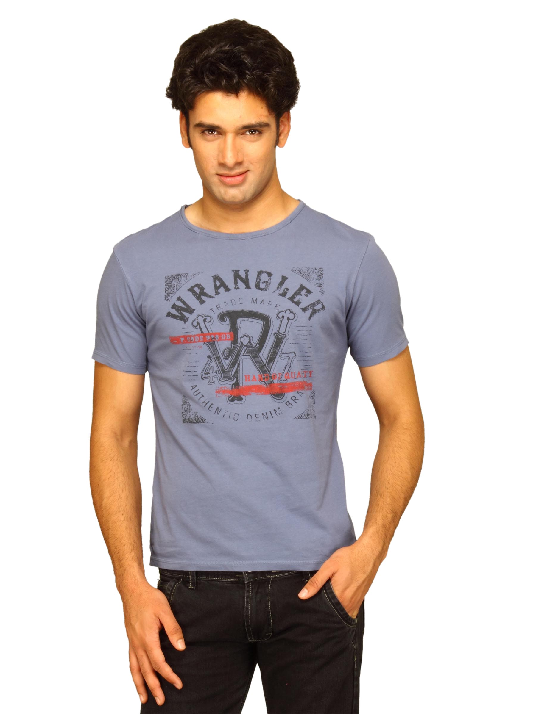 Wrangler Men's Trademark Washed Blue T-shirt