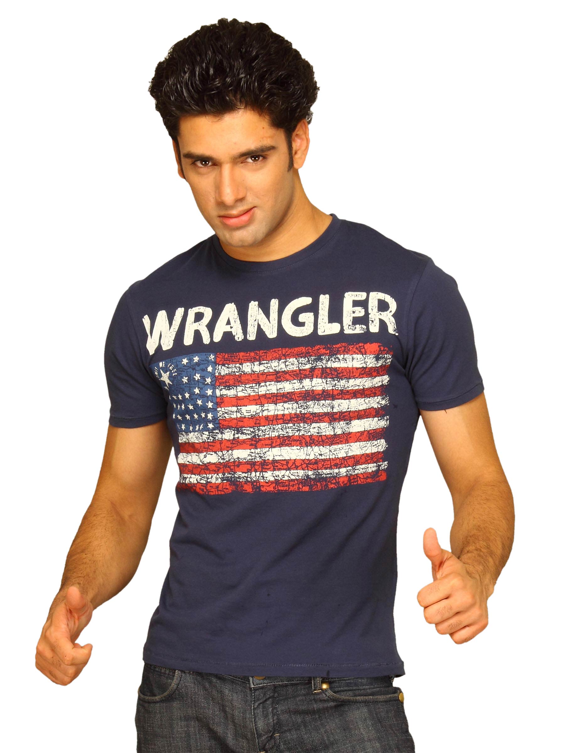 Wrangler Men's Wrangler Flag Navy T-shirt