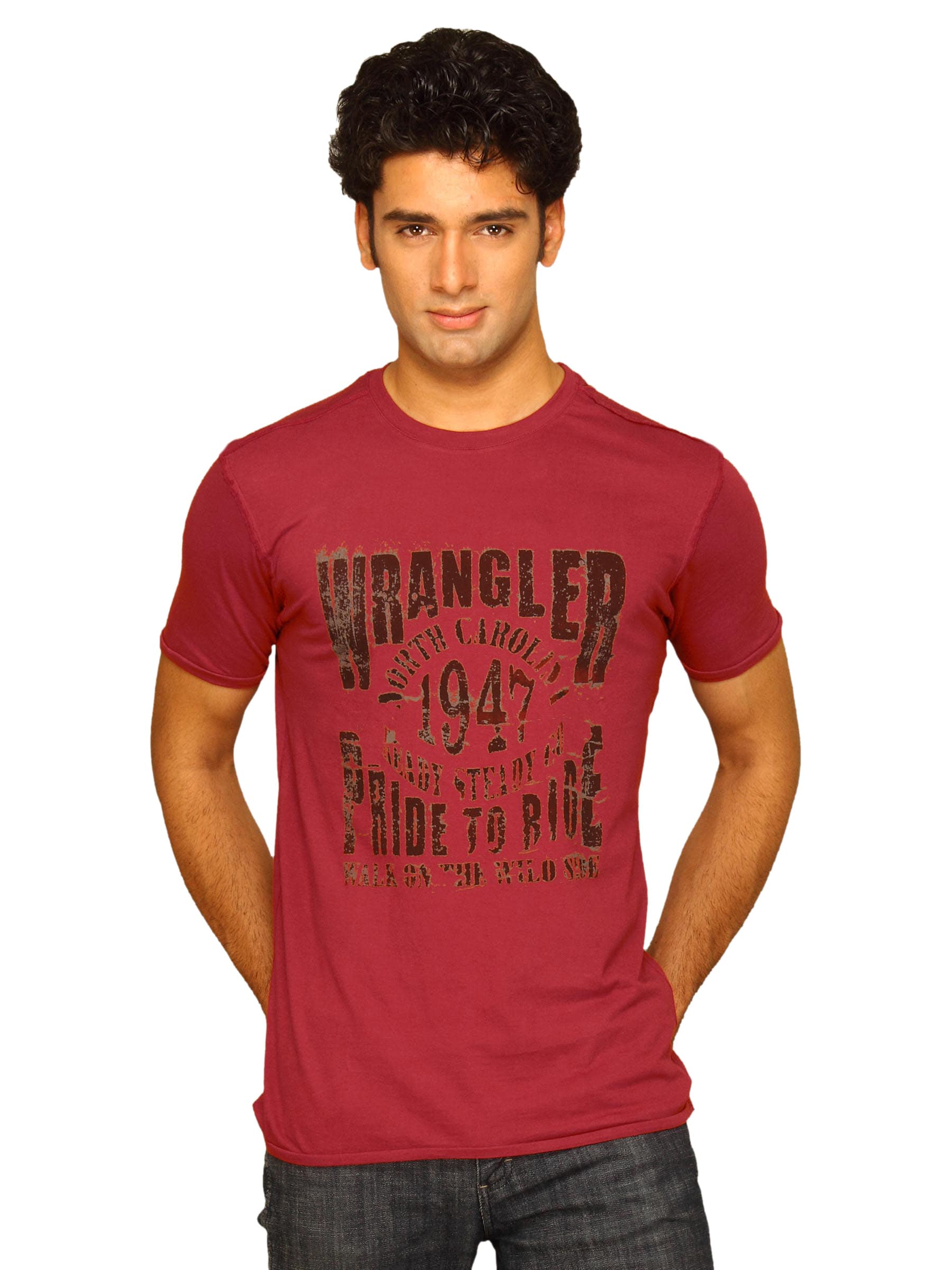 Wrangler Men's Pride To Ride Washed Red T-shirt