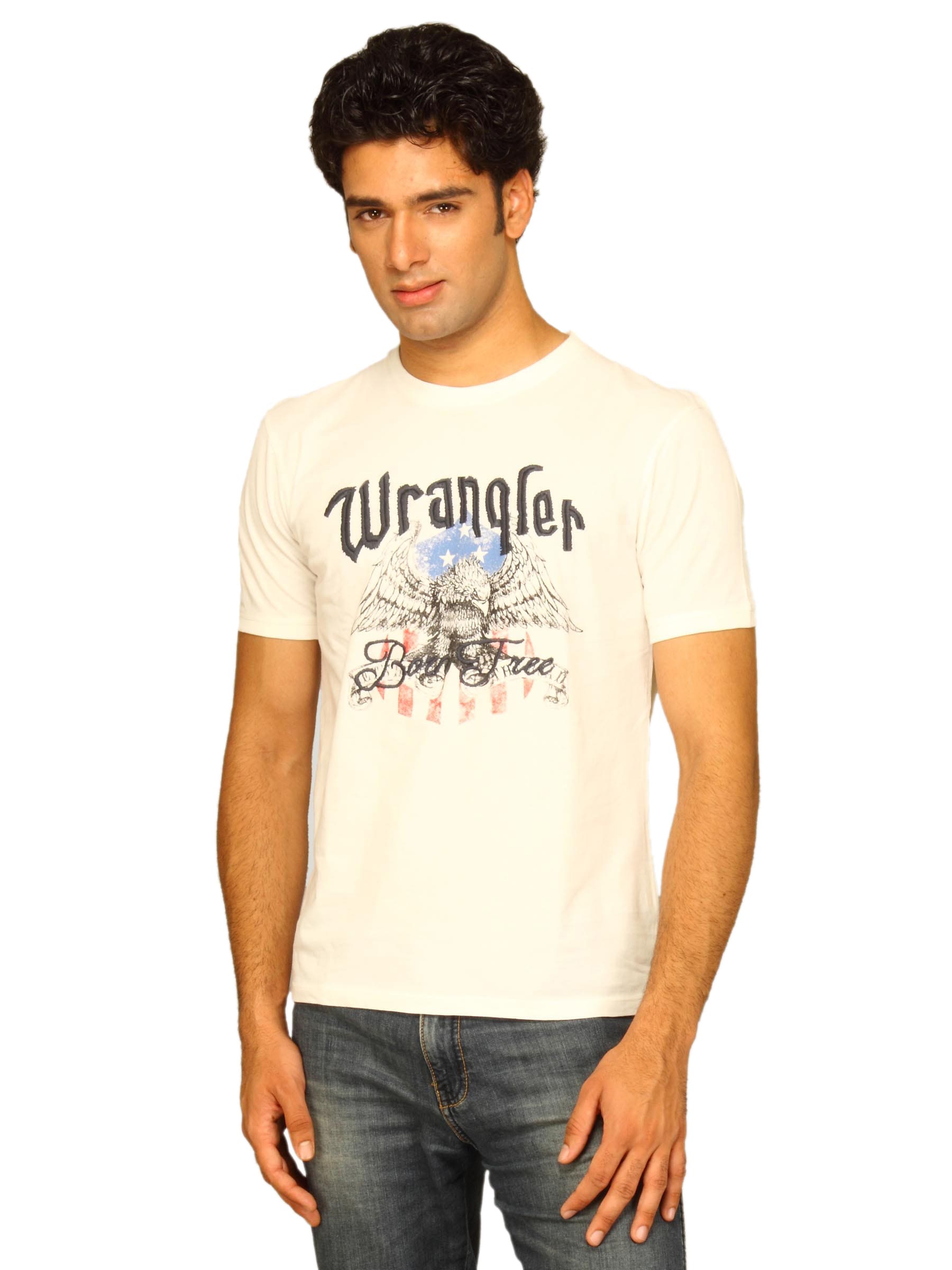 Wrangler Men's Born Free Eagle Offwhite T-shirt