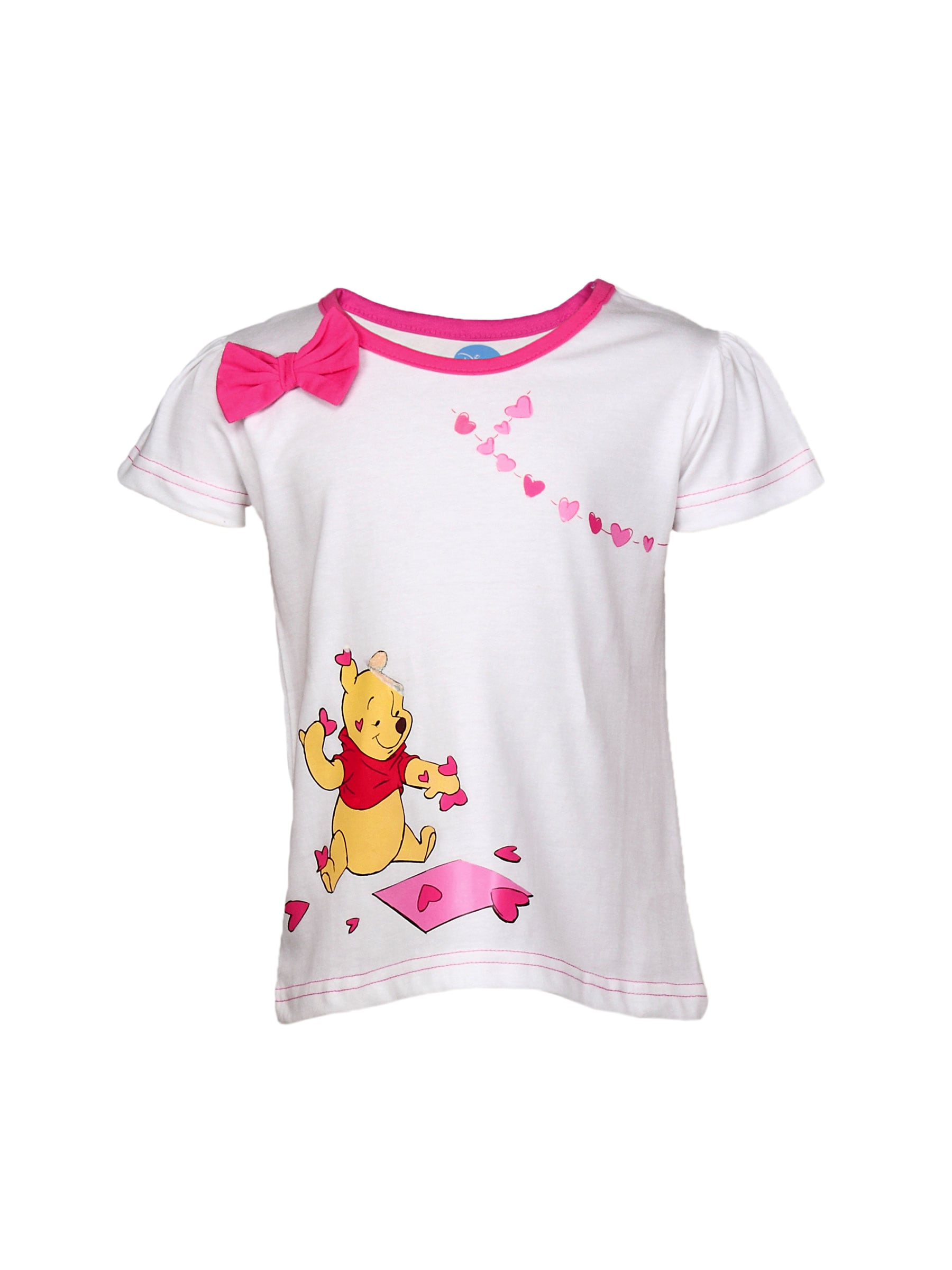 Disney Kids Girl's Pooh And Hearts White Kidswear