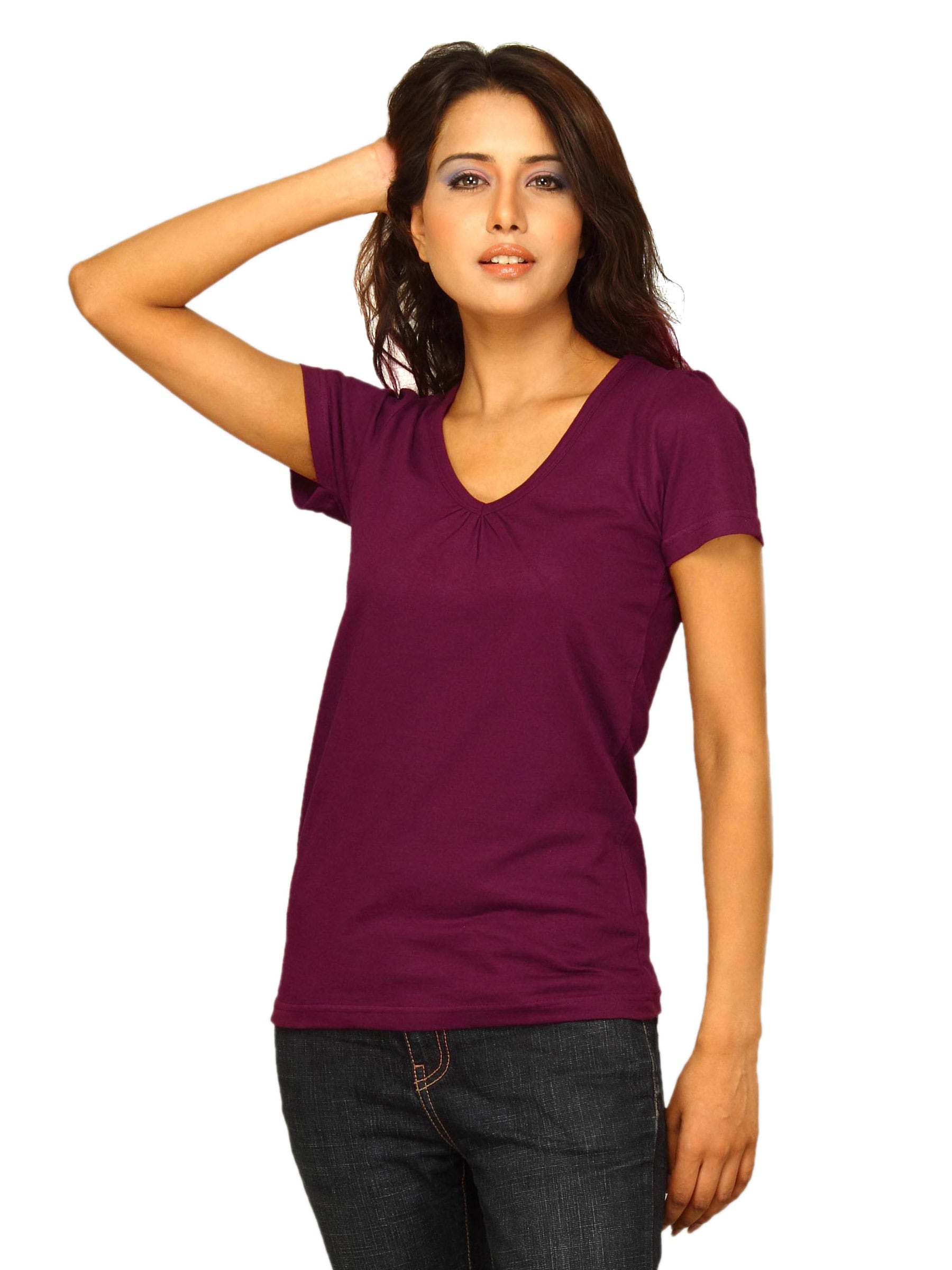 Jealous 21 Women's Maroon T-shirt