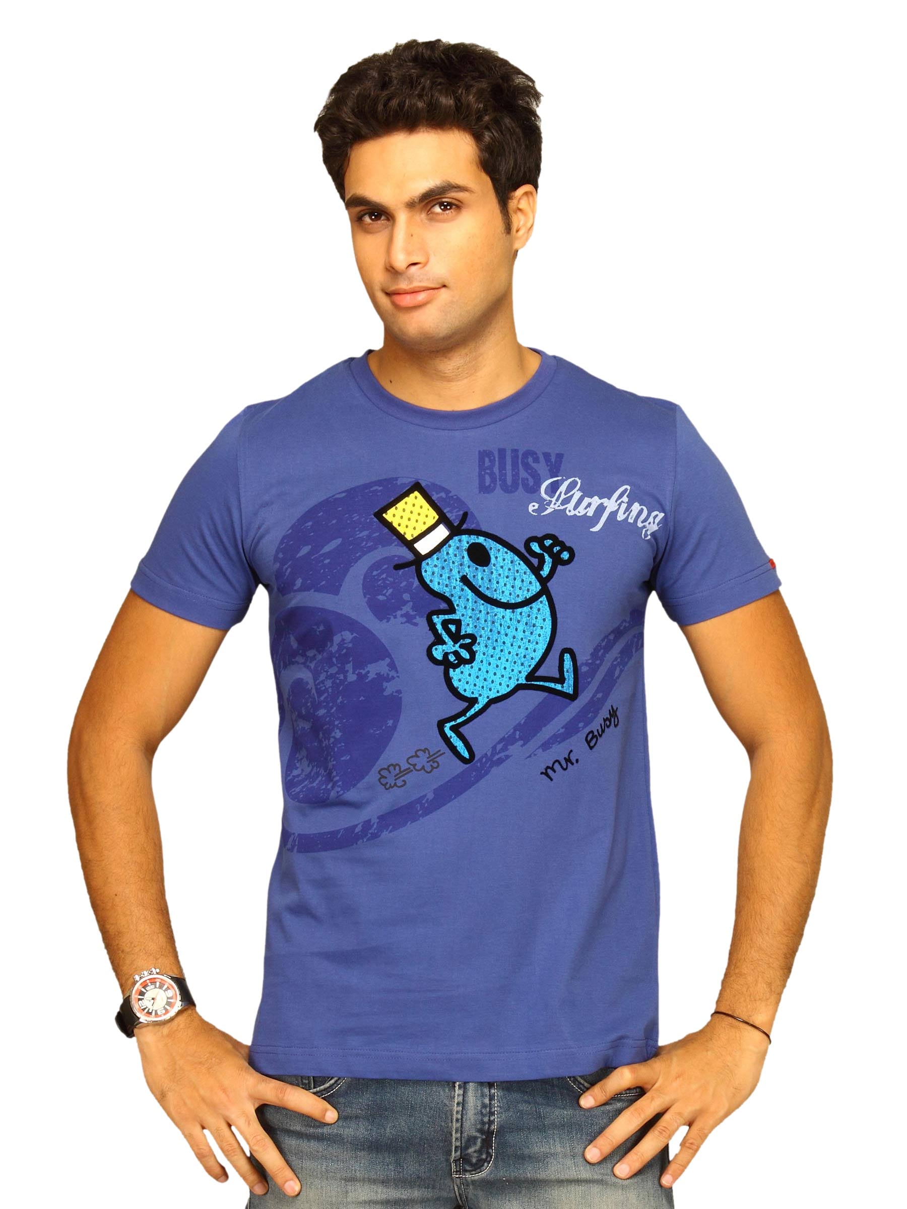 Mr.Men Men's Surfer Blue T-shirt