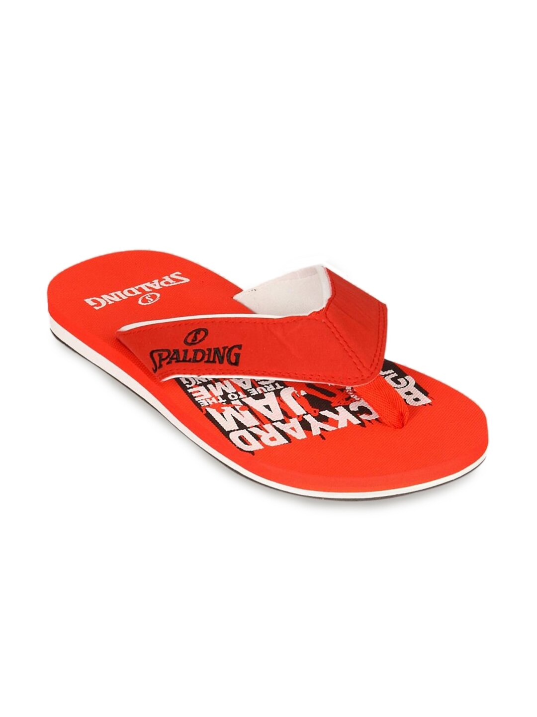 Spalding Men's Red White With Ego Graphic Flip Flop
