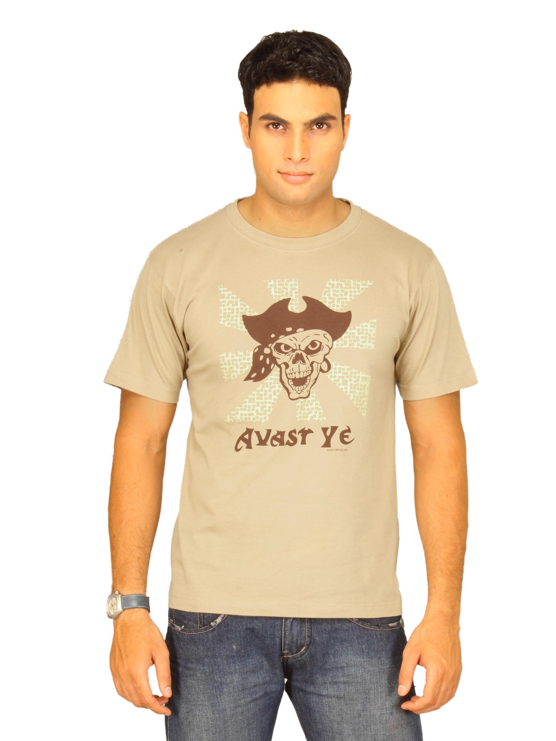 Inkfruit Men's Avast Ye Beige T-shirt