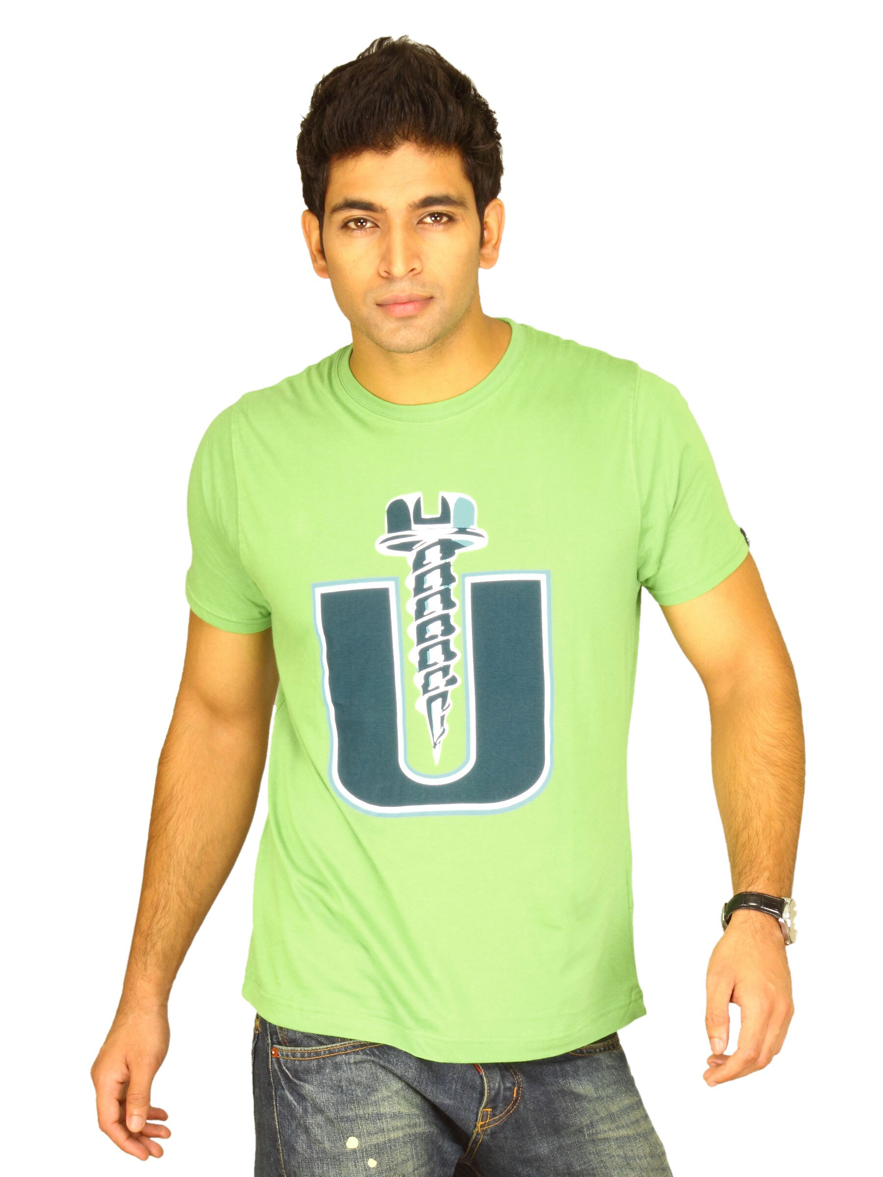 Probase Men's Screw U Green T-shirt
