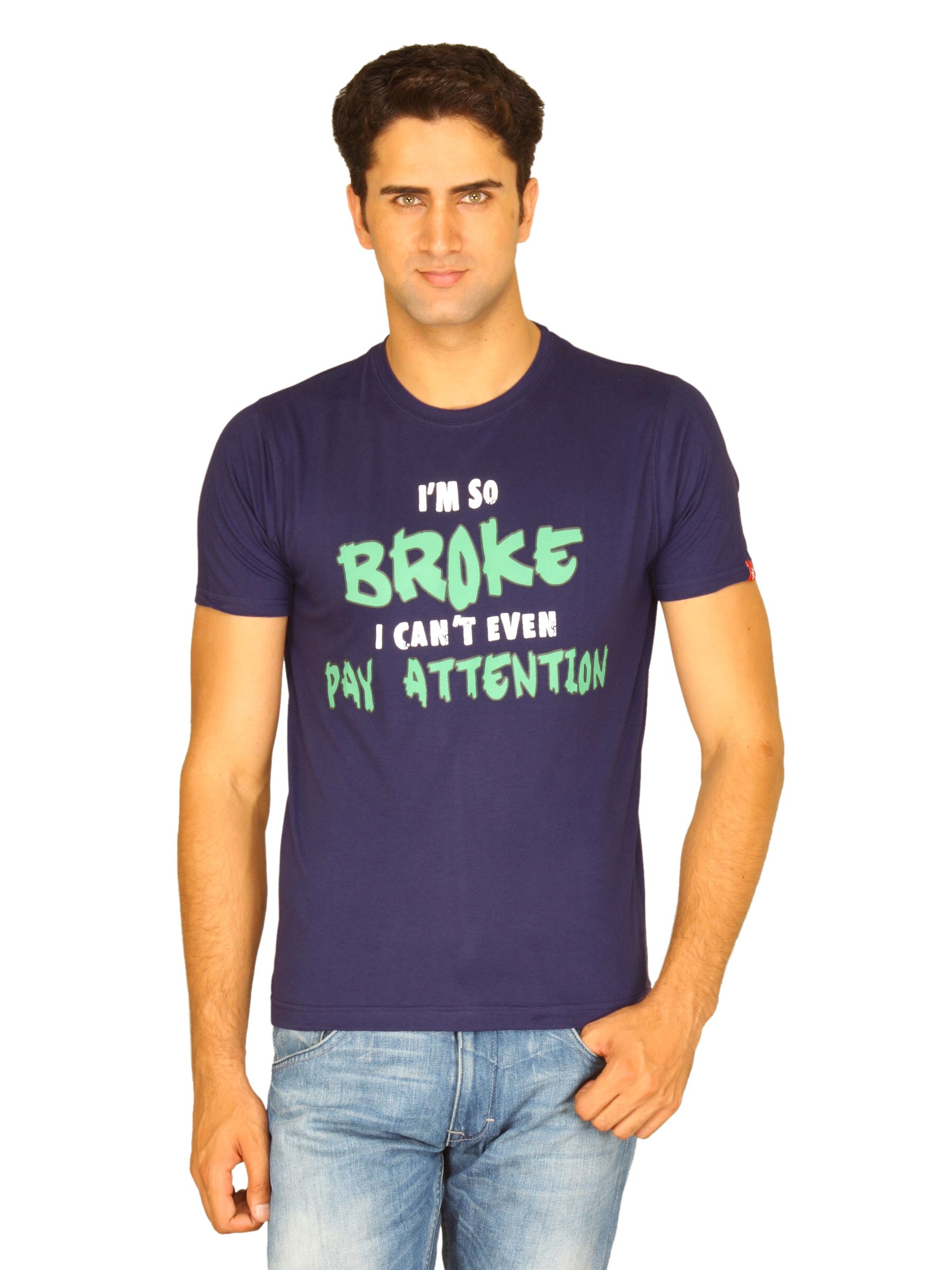 Probase Men's I'M So Broke Navy T-shirt