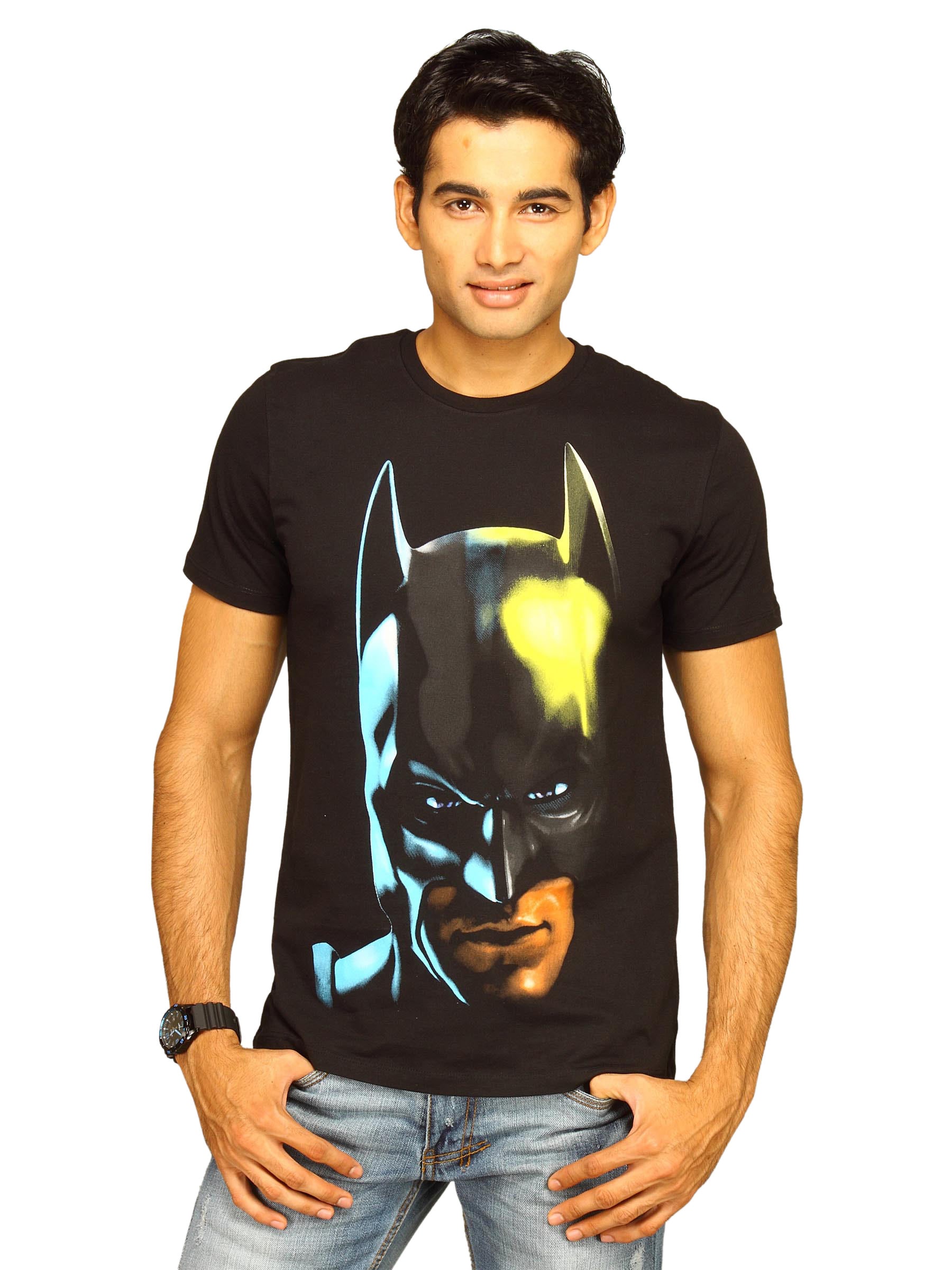 Batman Men's Batman Big Face Black T-shirt