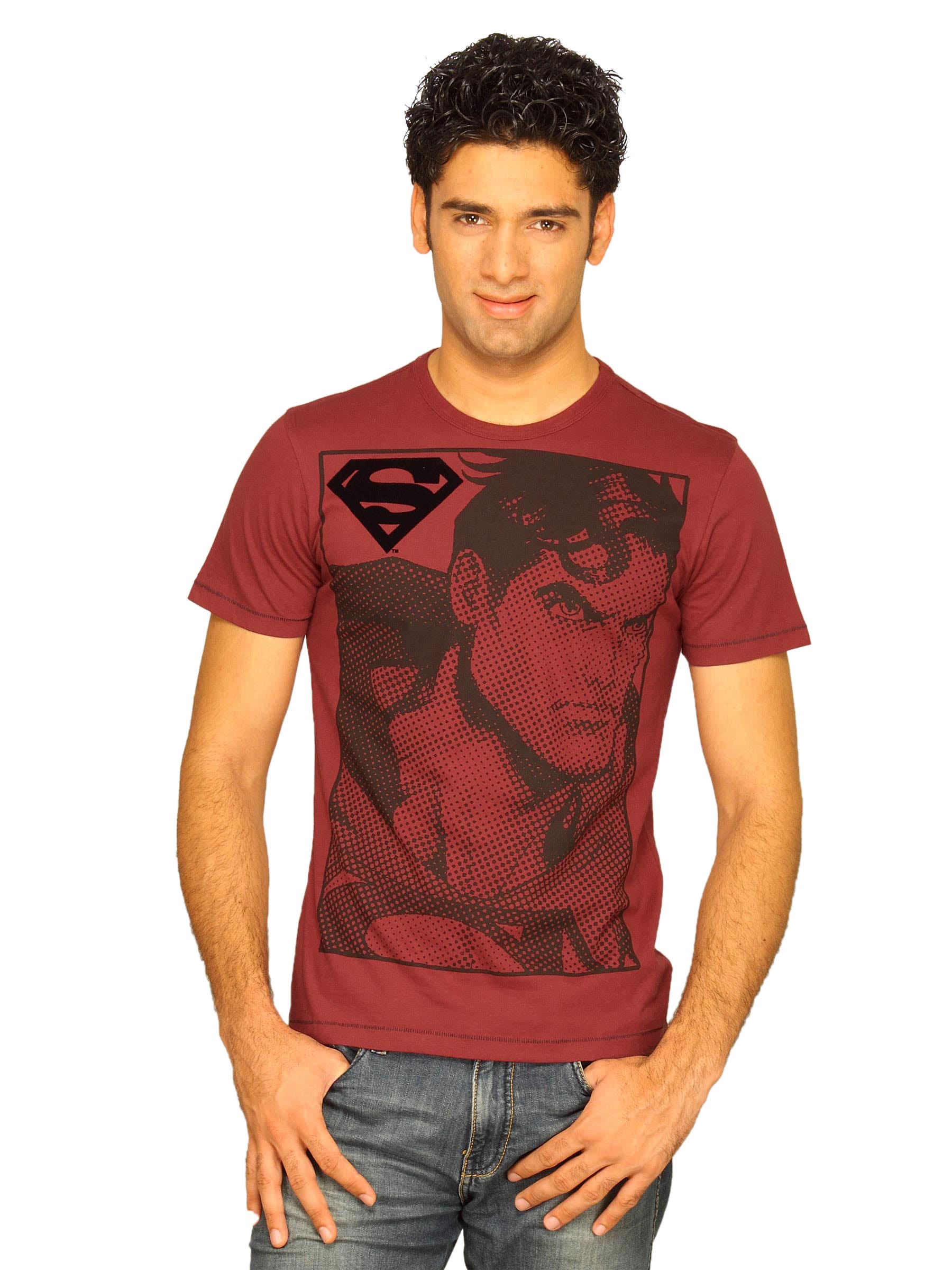 Superman Men's Dont Art Me Dark Red T-shirt