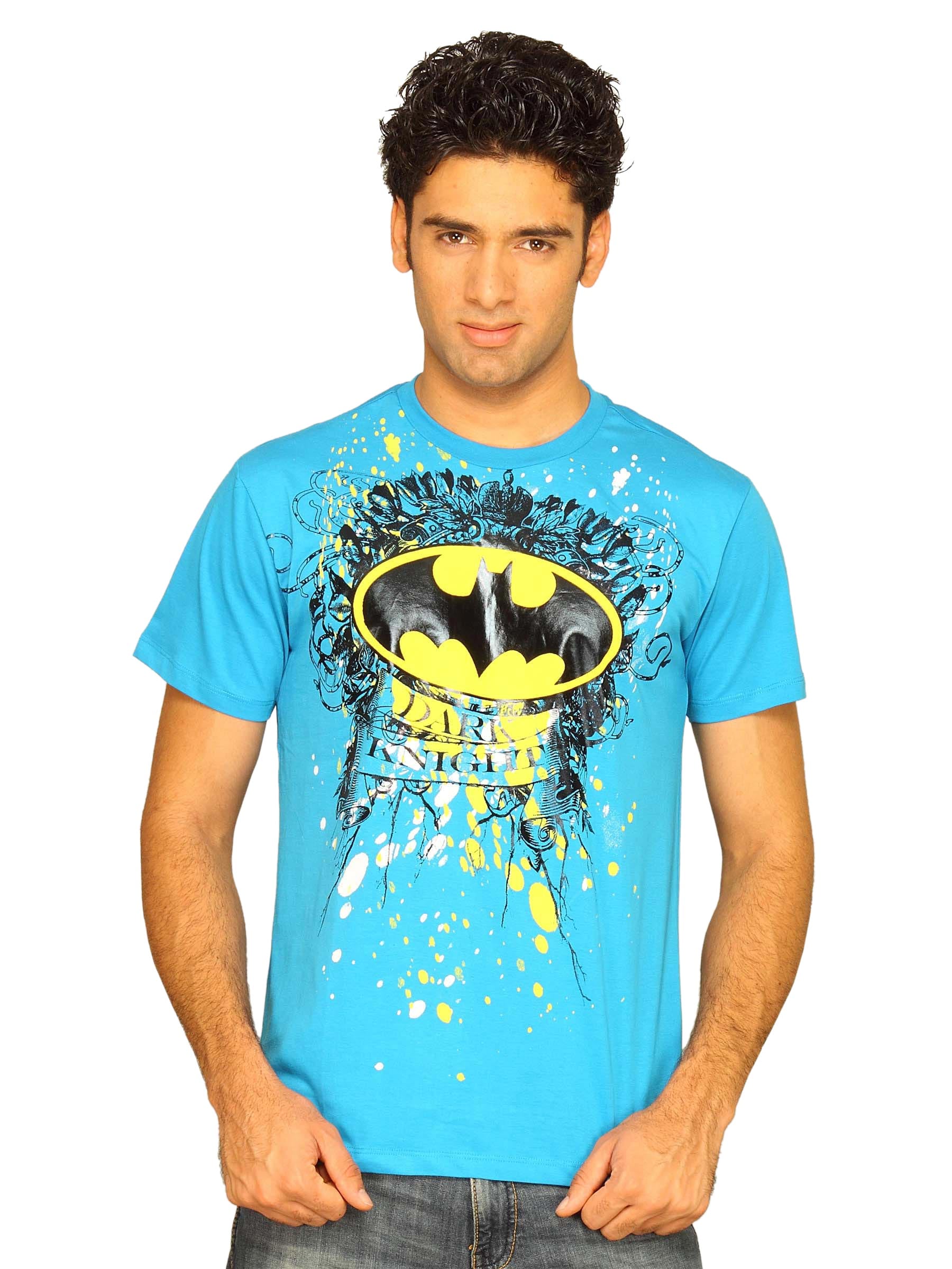 Batman Men's Comics Foil Dark Blue T-shirt