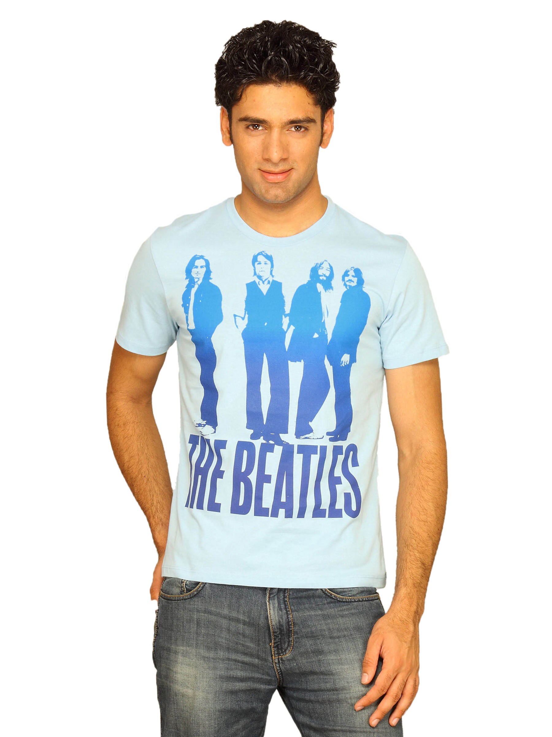 Beatles Men's Groove Light Blue T-shirt