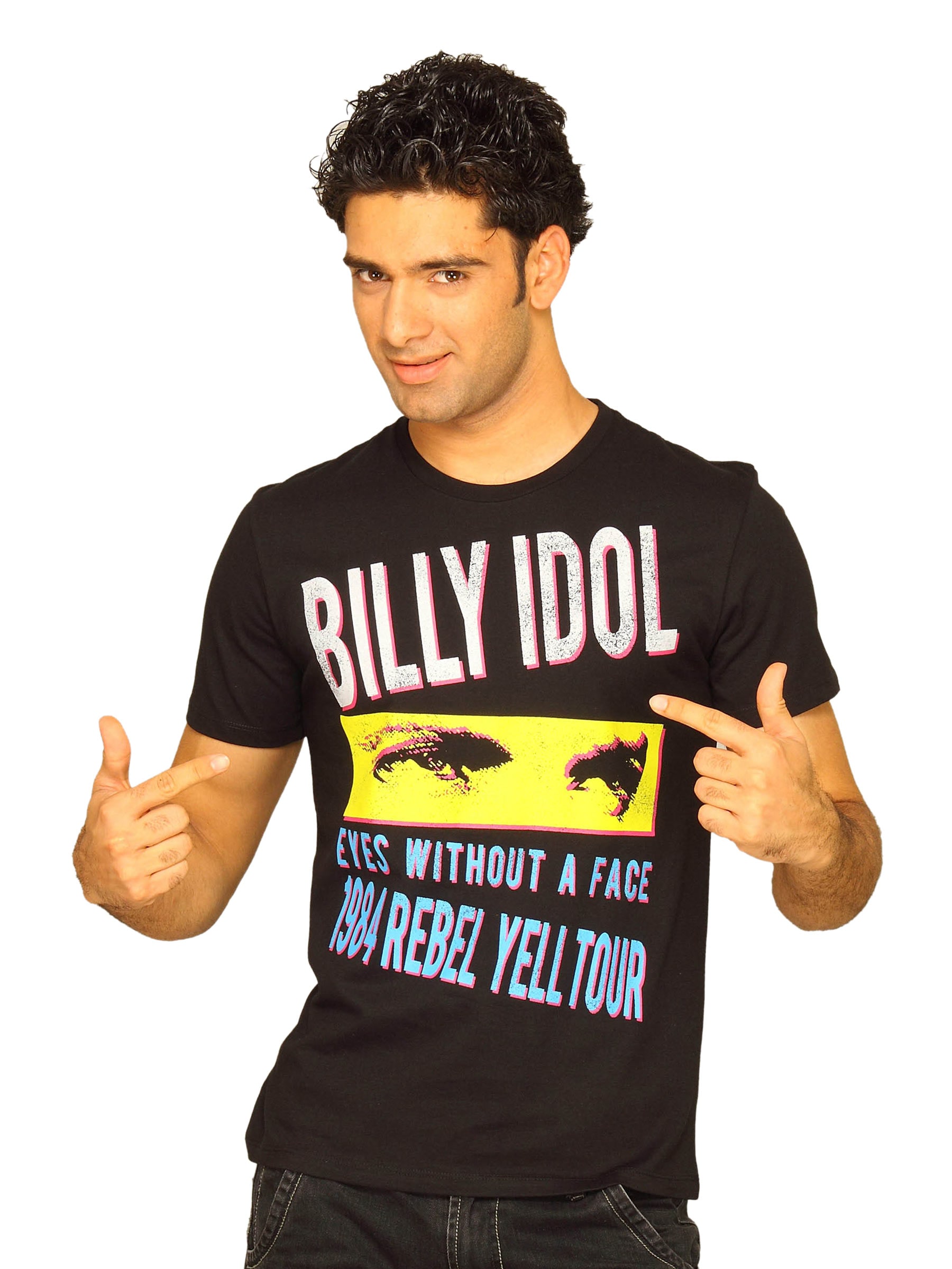 Billy Idol Men's Faceless Black T-shirt
