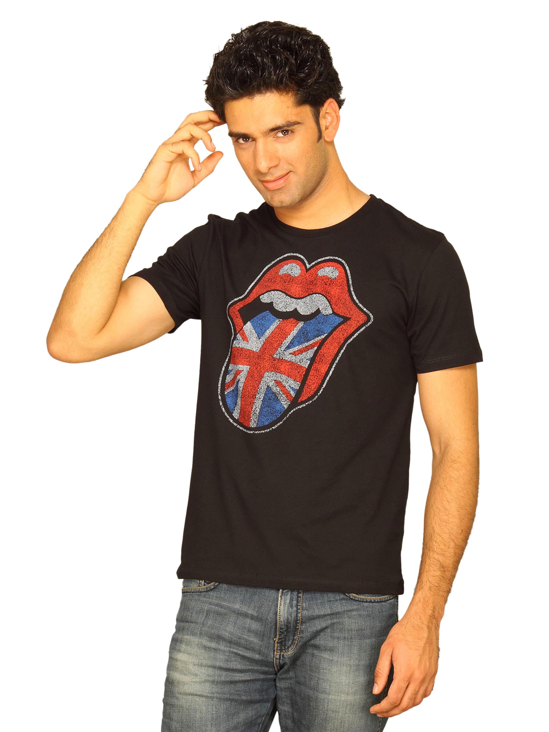 Rolling Stone Men's Union Jack Black T-shirt