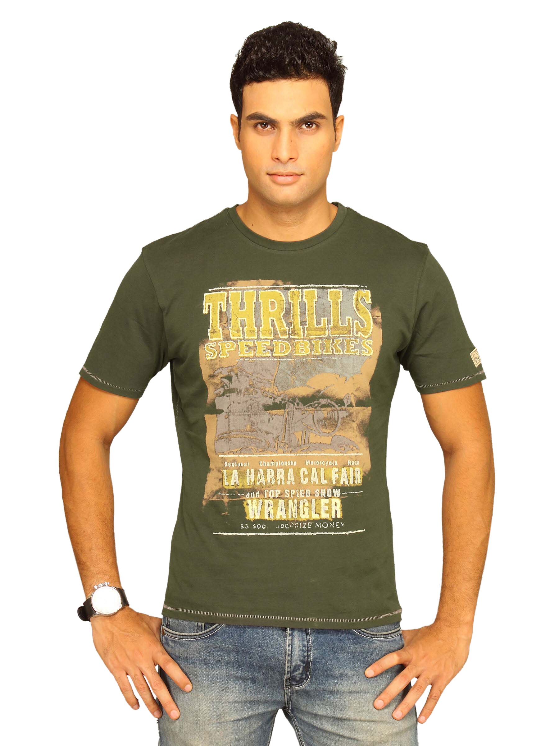 Wrangler Men's Thrill Washed Dark Grey T-shirt