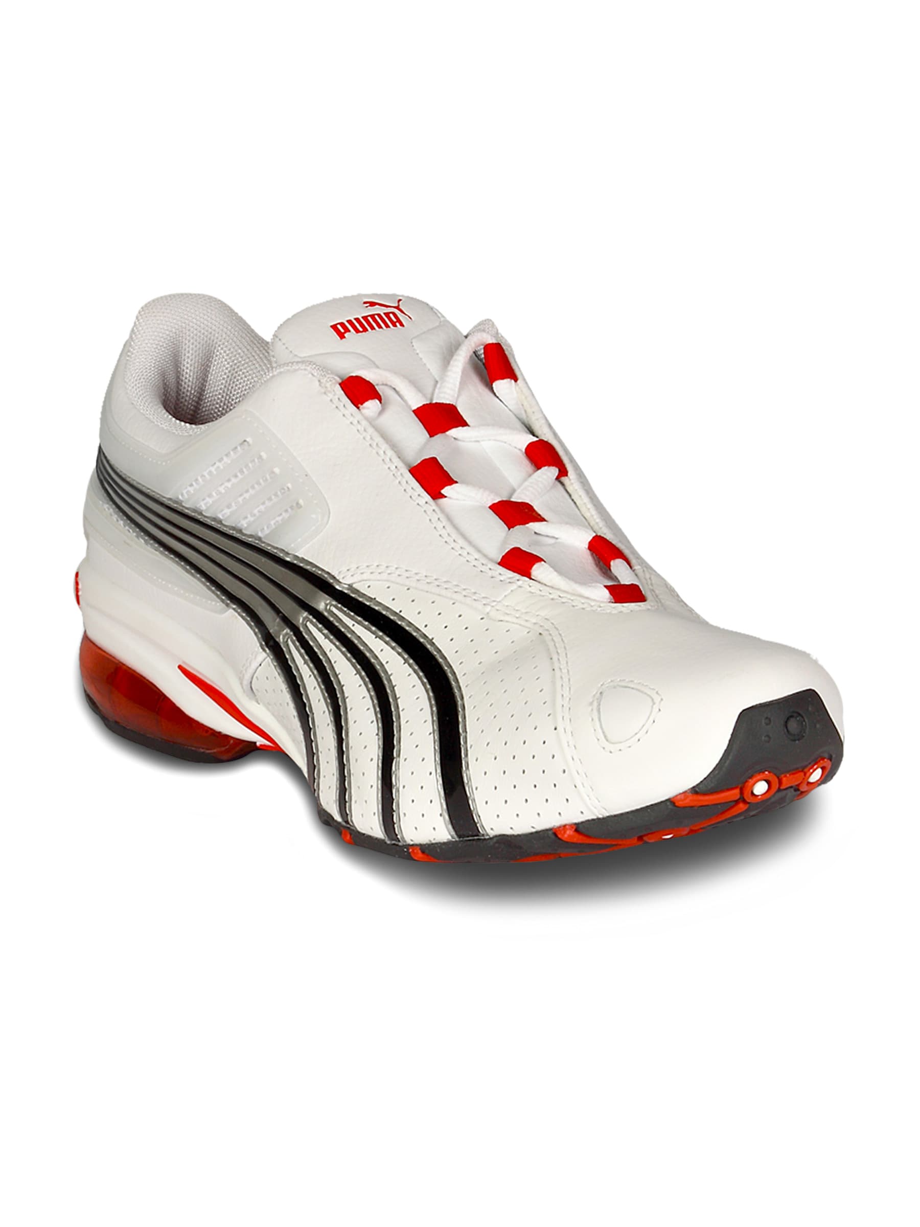 Puma Men's Tarun White Silver Red Shoe