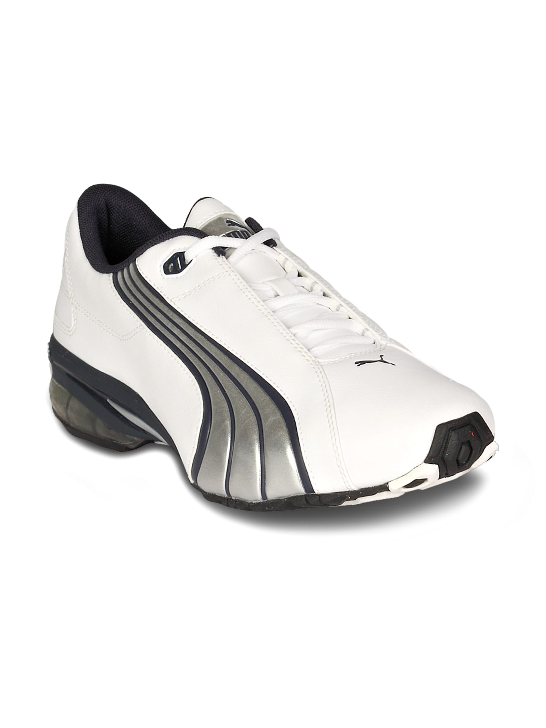 Puma Men's Jago White Silver Navy Shoe