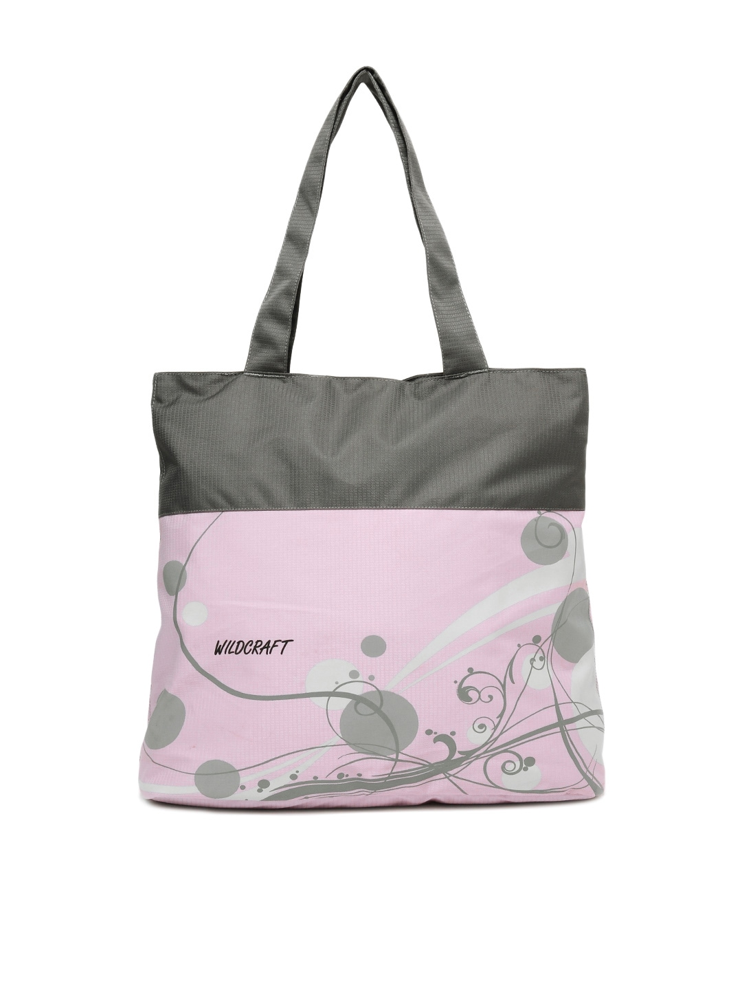 Wildcraft Pink & Grey Printed Tote Bag
