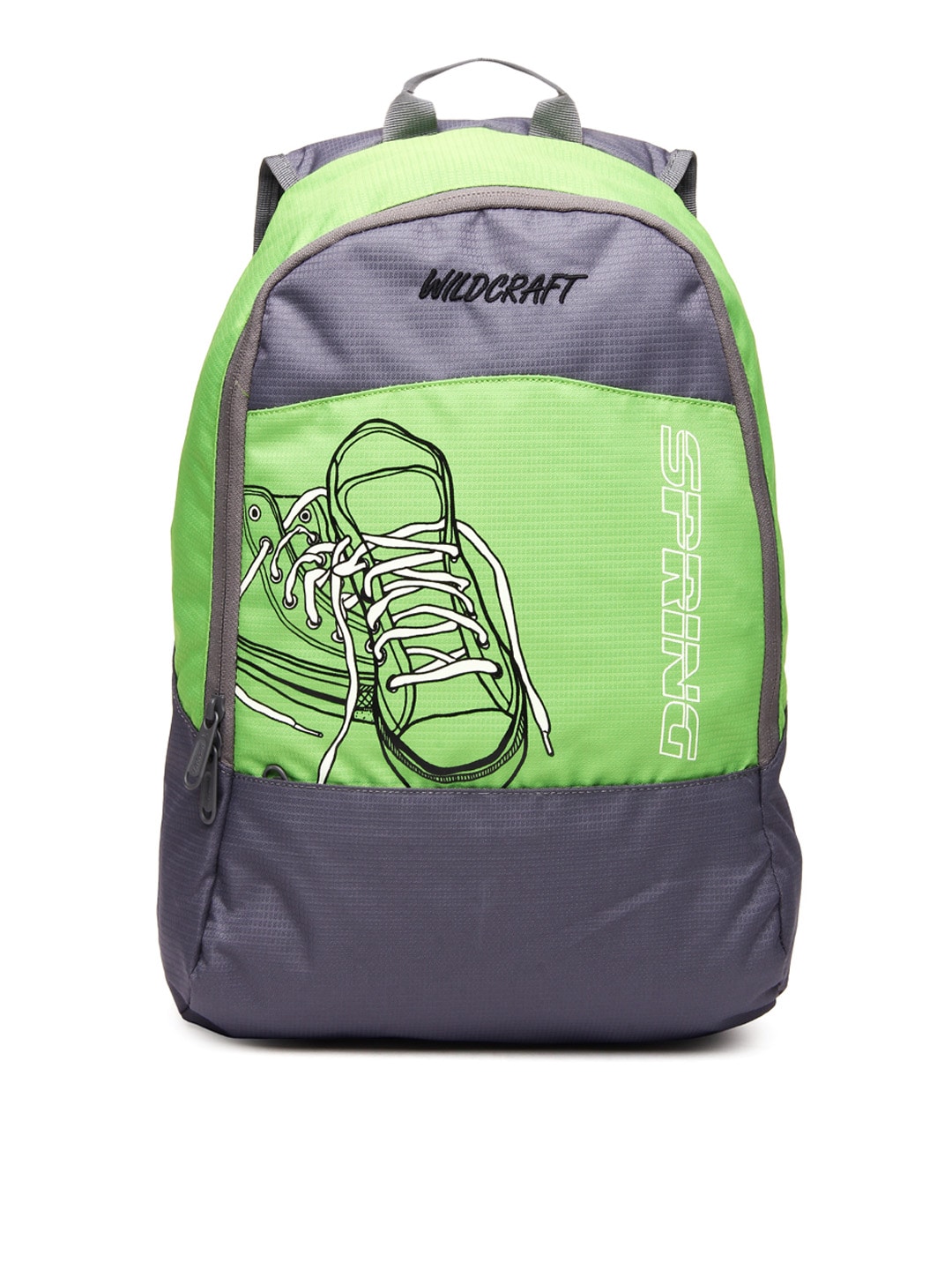 Wildcraft Unisex Green & Grey Printed Backpack