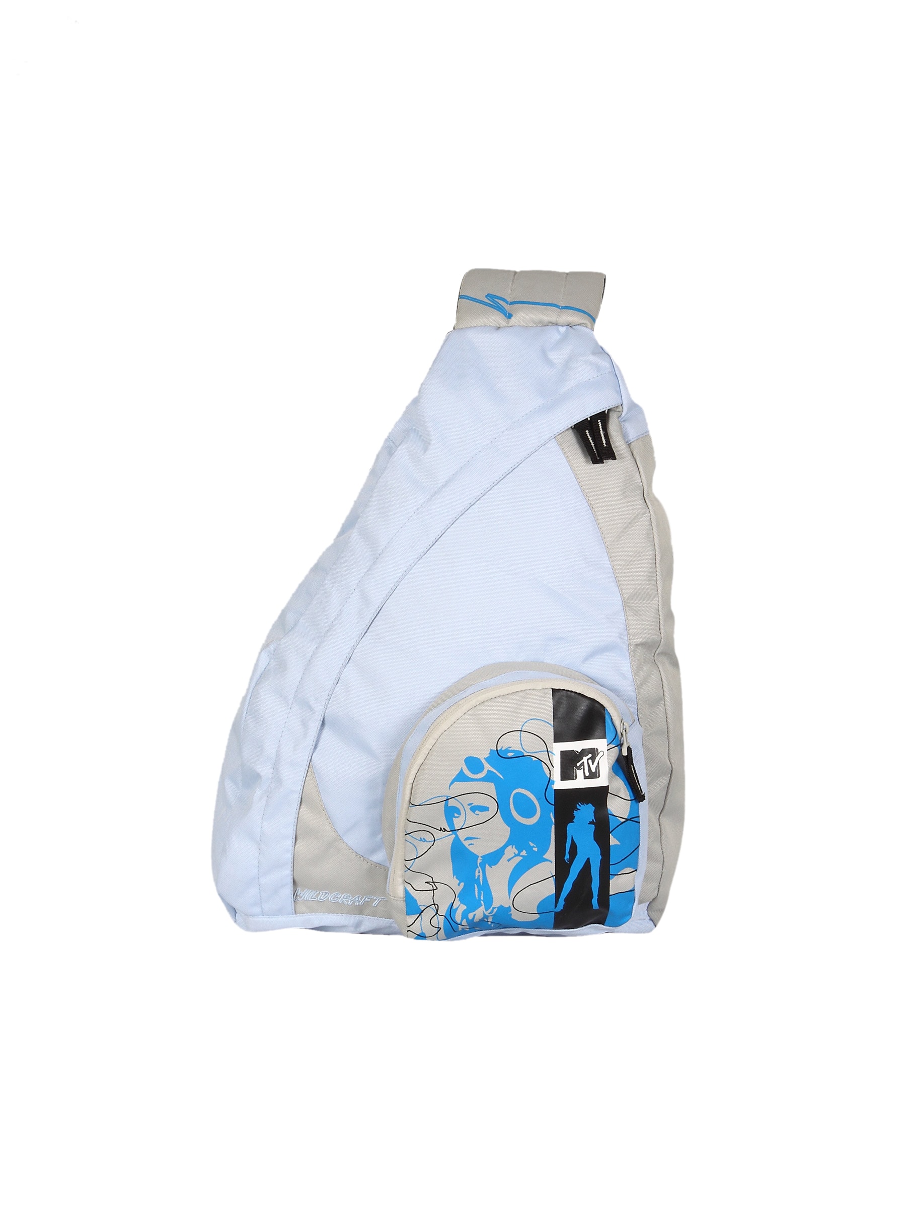 Wildcraft Unisex Blue Printed One-Shoulder Backpack