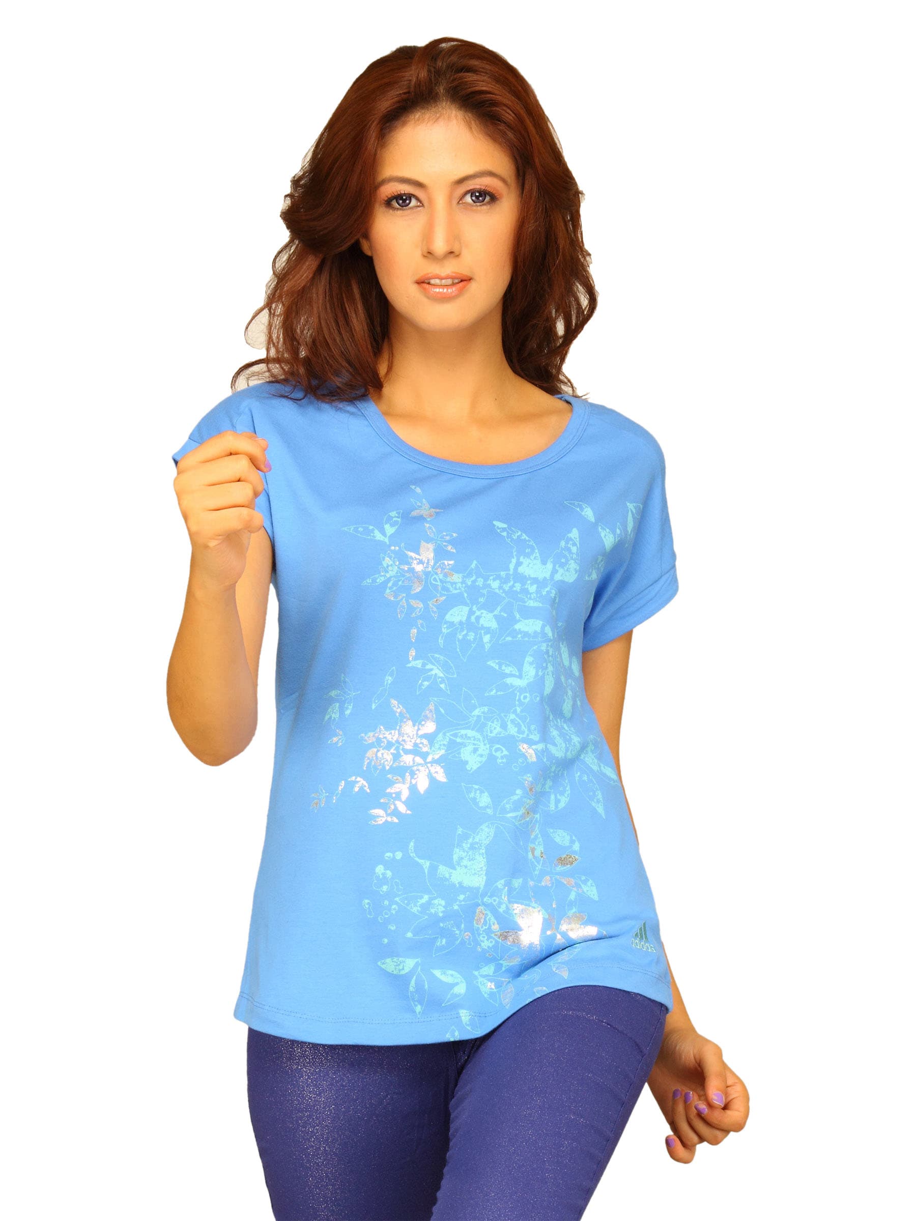 ADIDAS Women's Flora Blue T-shirt