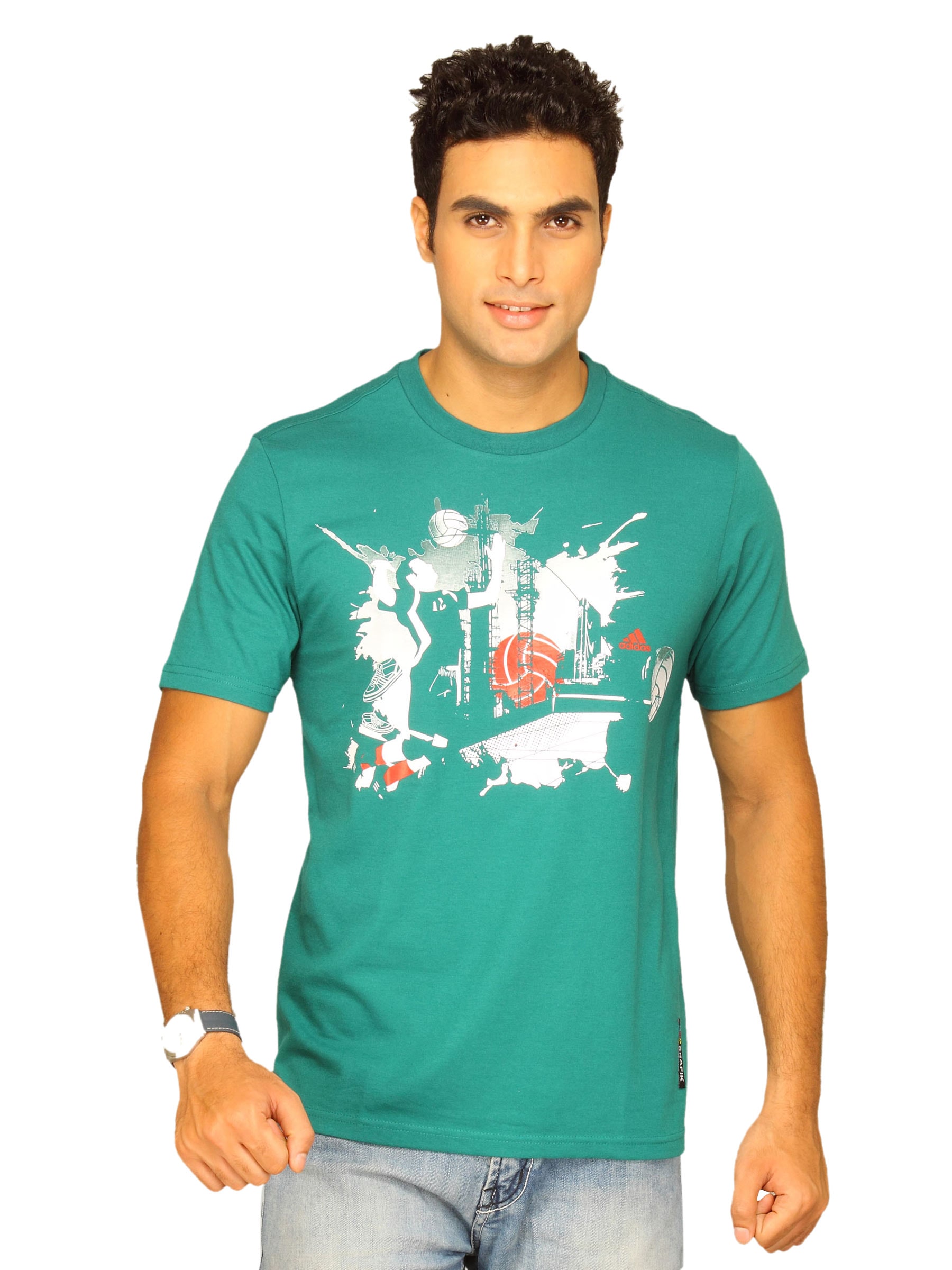 ADIDAS Men's Sky Ball Green T-shirt