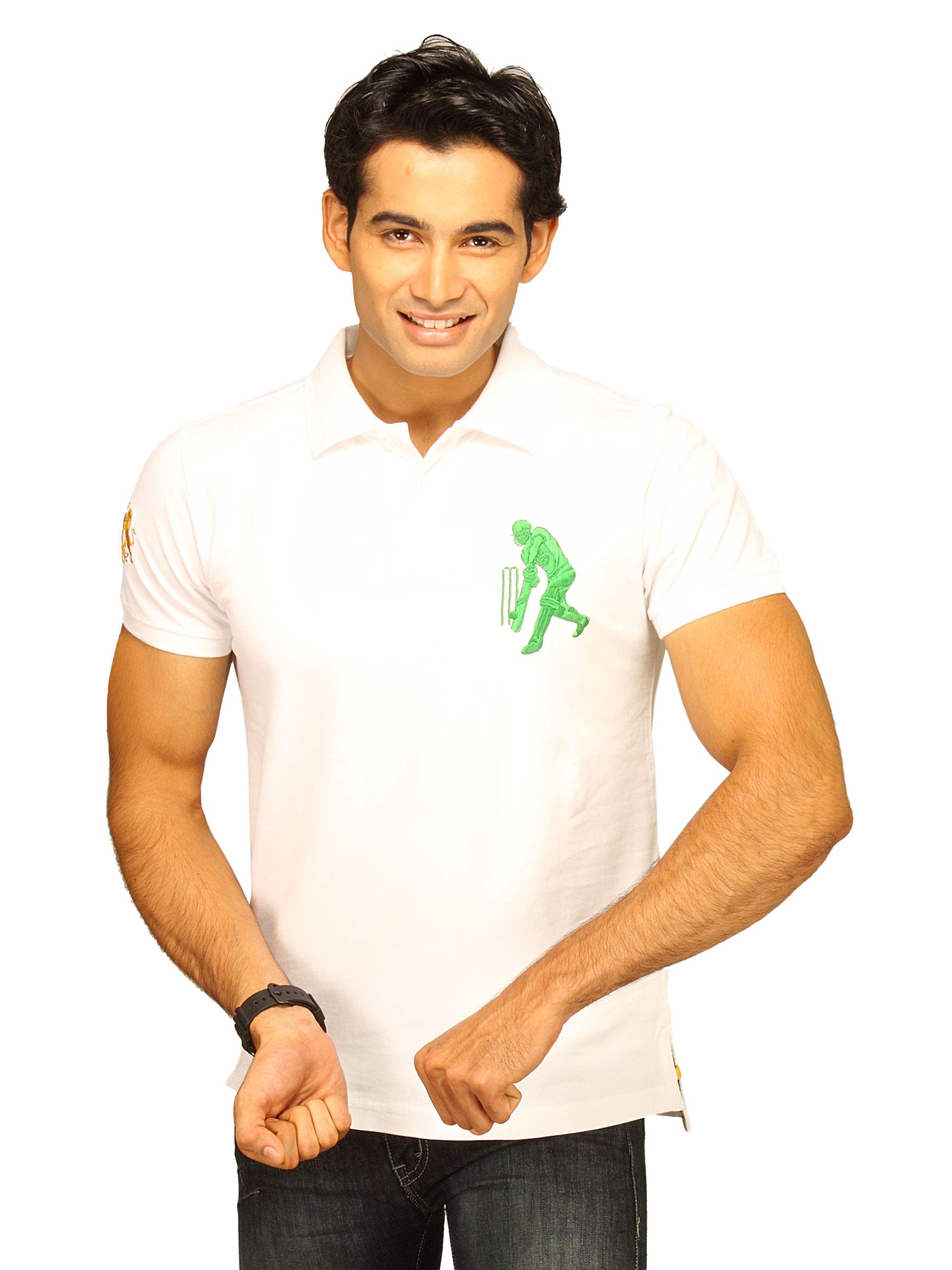 Sher Singh Men's White Polo T-shirt