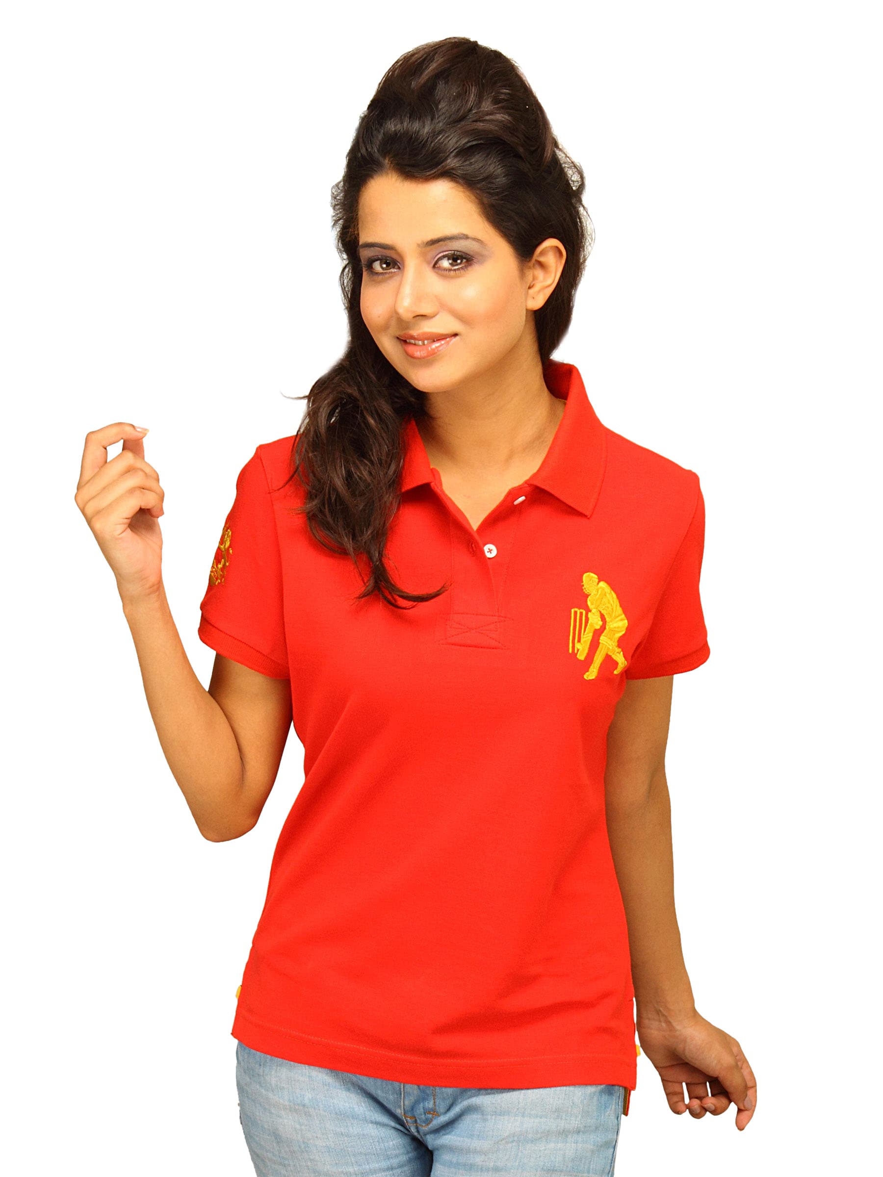Sher Singh Women's Red Polo T-shirt