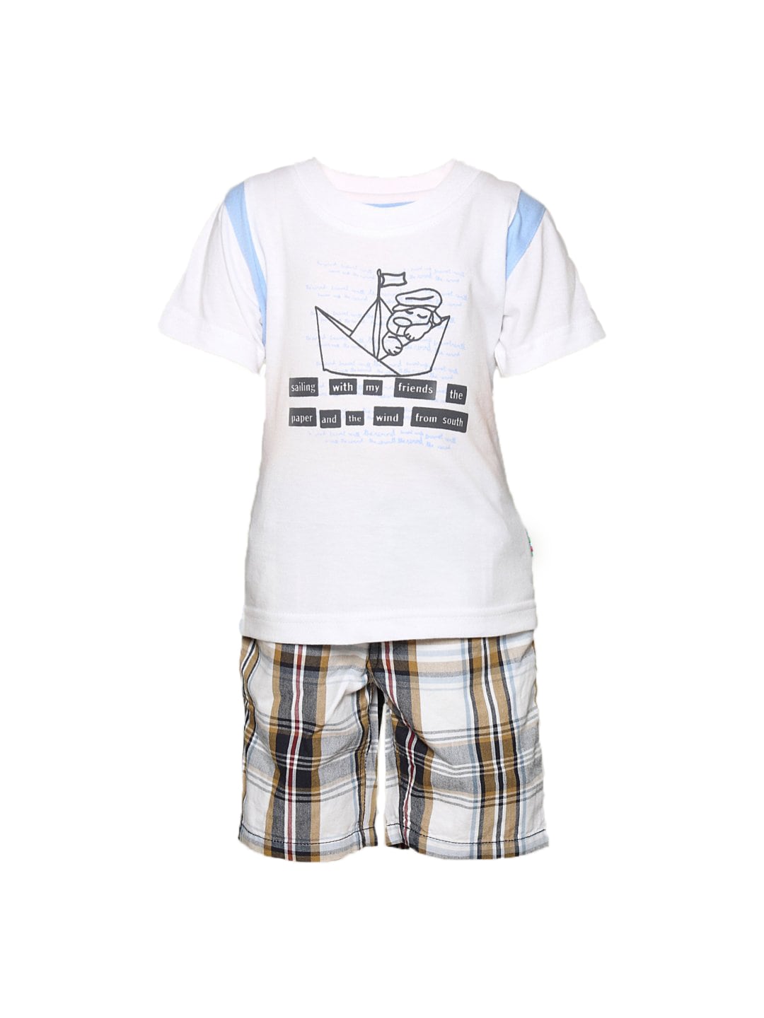 Gini and Jony Boy's Kanon White Blue Kidswear