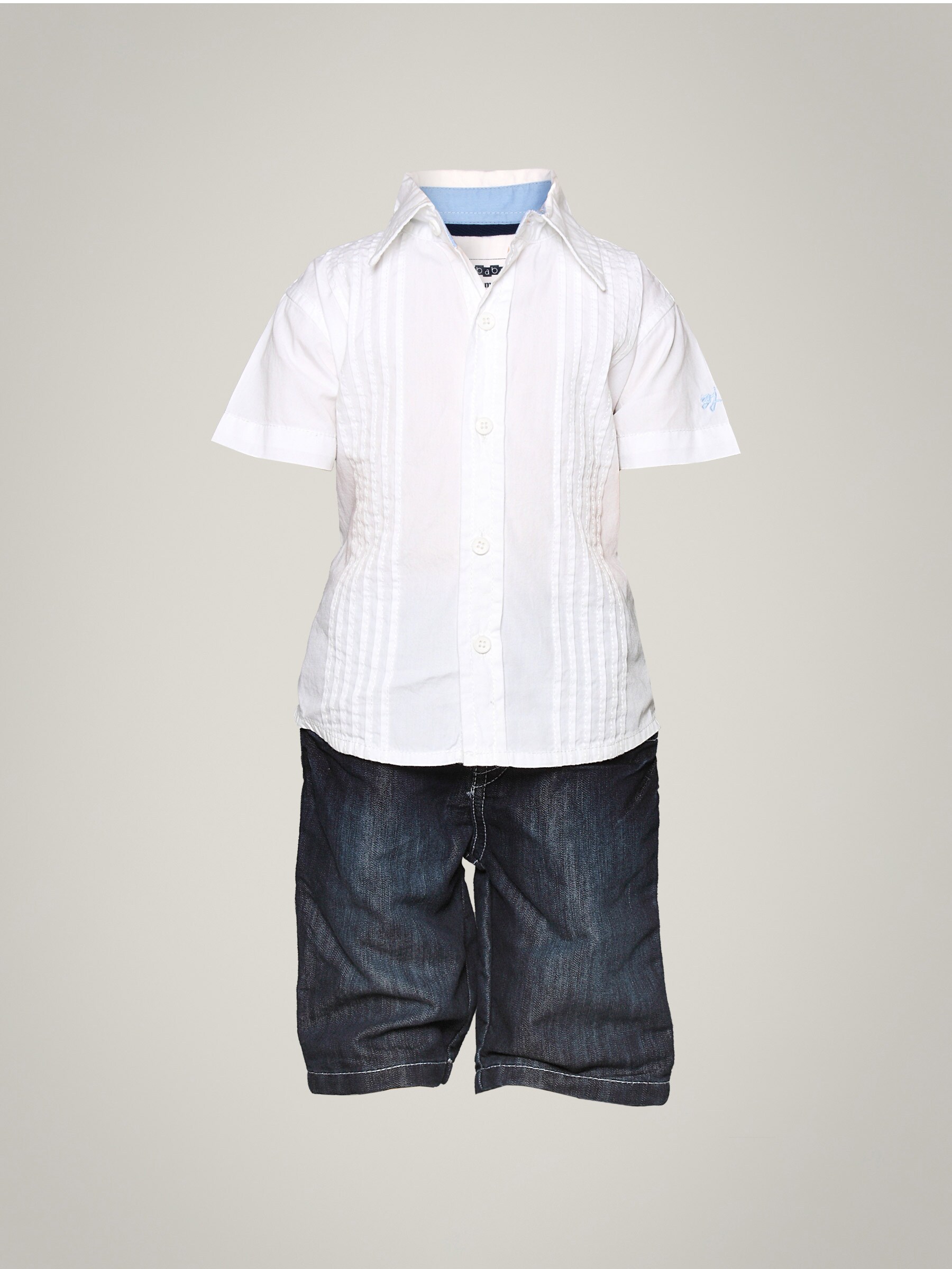 Gini and Jony Boy's Kalin White Navy Kidswear
