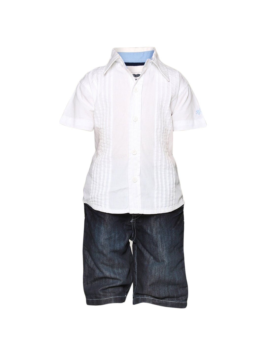 Gini and Jony Boy's Kalin White Navy Infant Kidswear