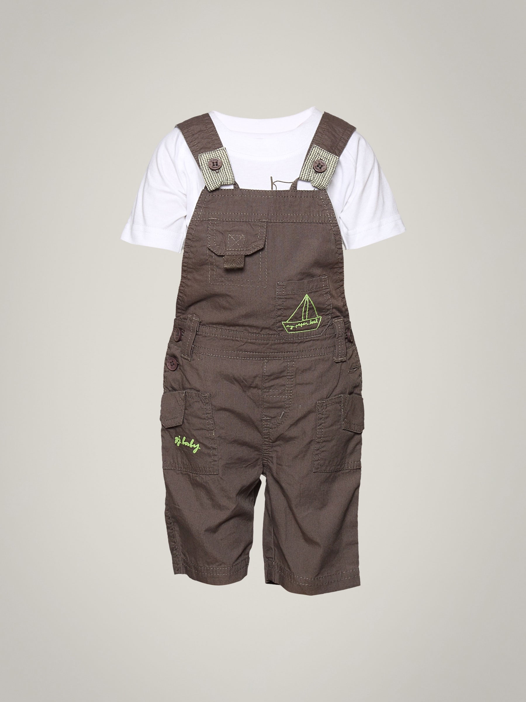 Gini and Jony Boy's Kalkin White Brown Infant Kidswear
