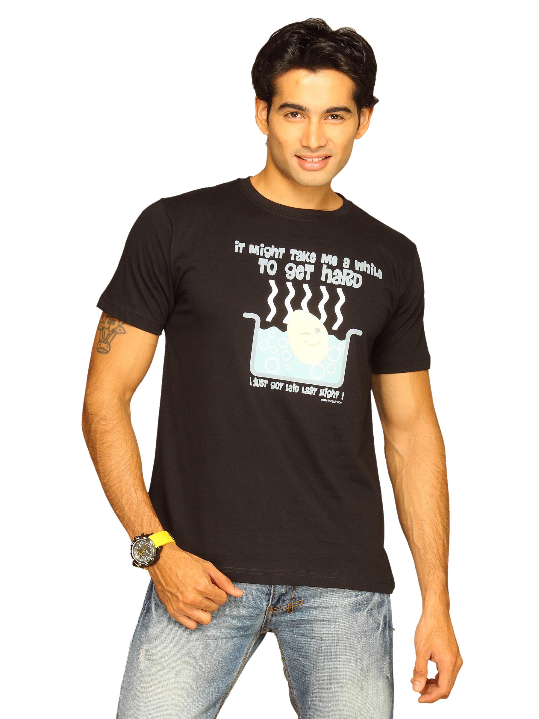 Inkfruit Men's Egg Hard Black T-Shirt