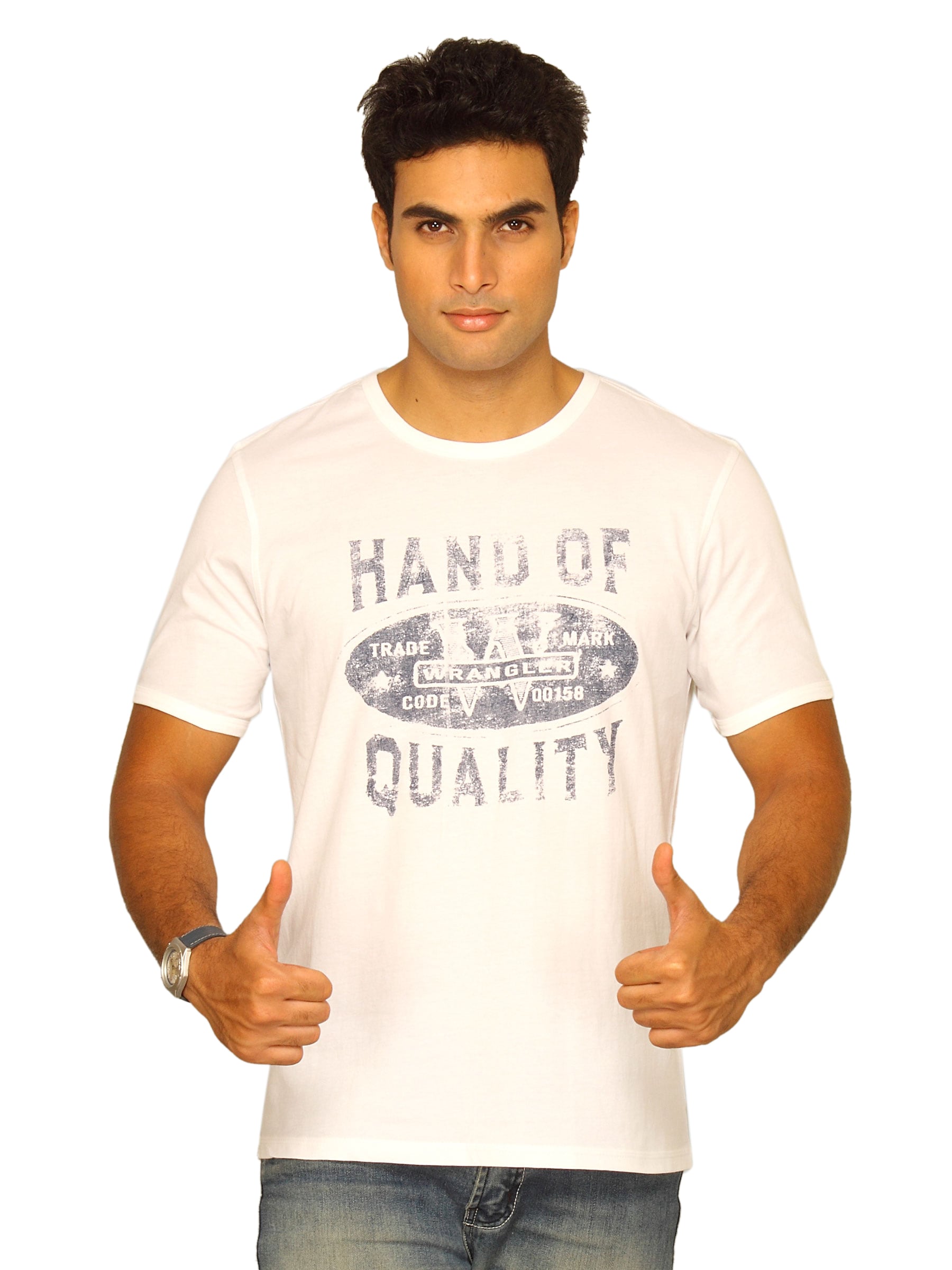 Wrangler Men's Hand Of Quality White T-shirt