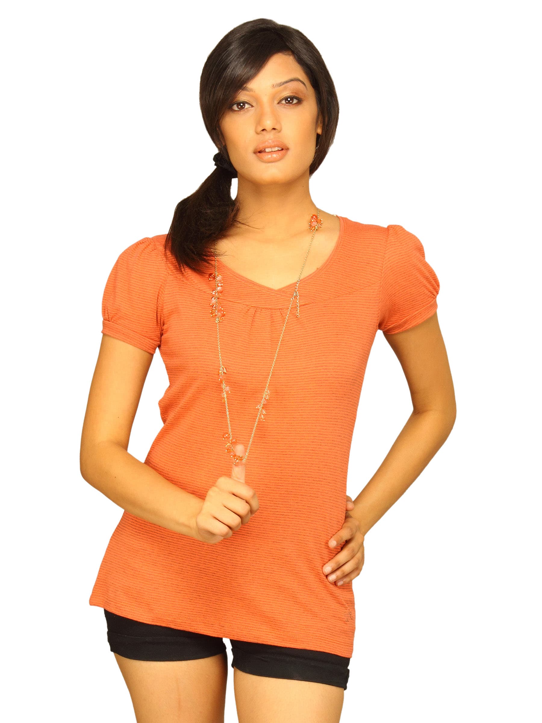 Wrangler Women Orange T-shirt