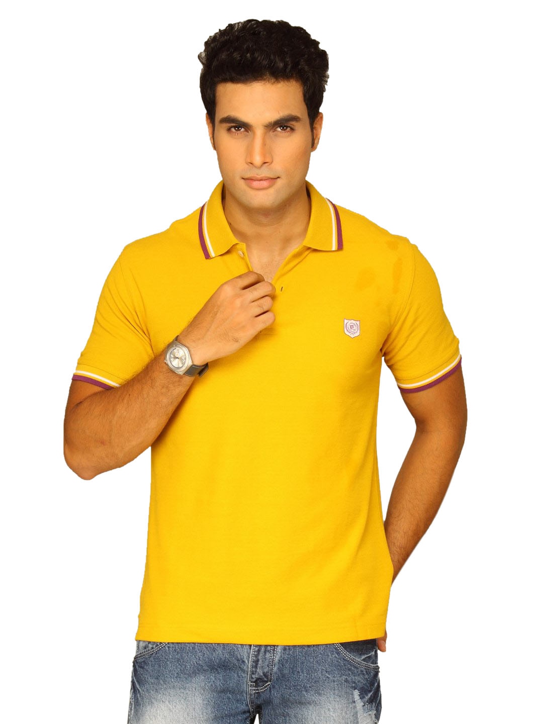 Classic Polo Men's Cari Yellow Polo T-shirt