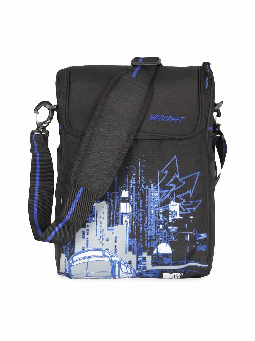 Wildcraft Unisex Blue Printed Messenger Bag