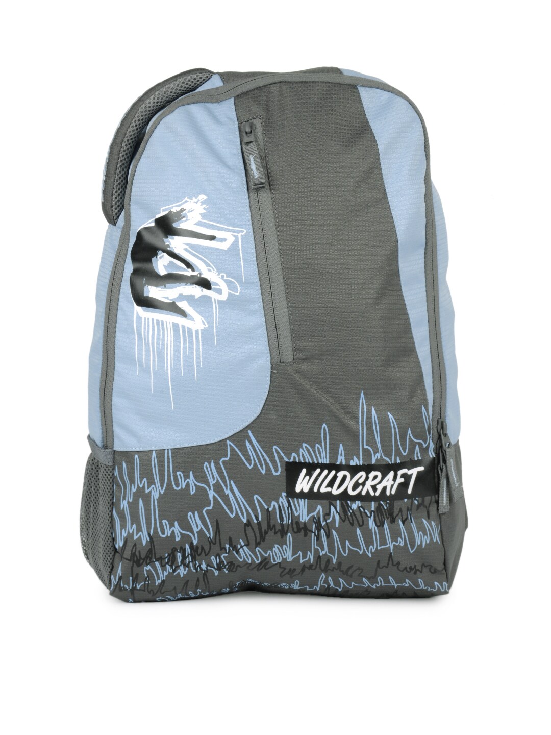 Wildcraft Unisex Blue & Grey Printed Backpack