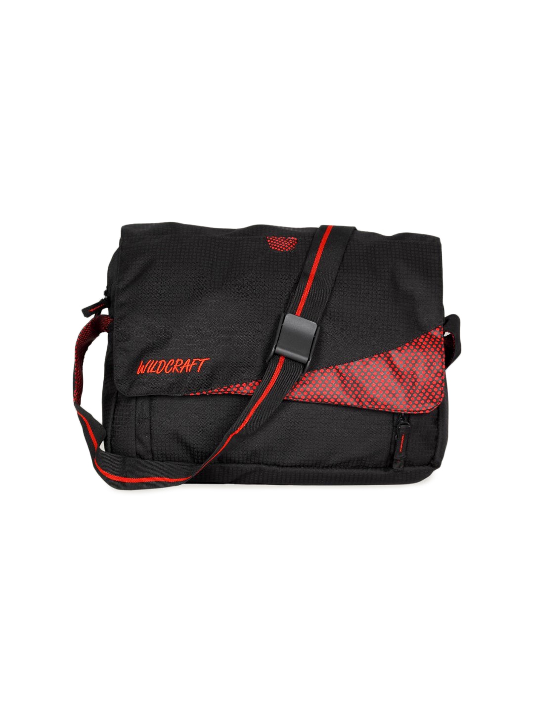 Wildcraft Unisex Black & Red Messenger Bag