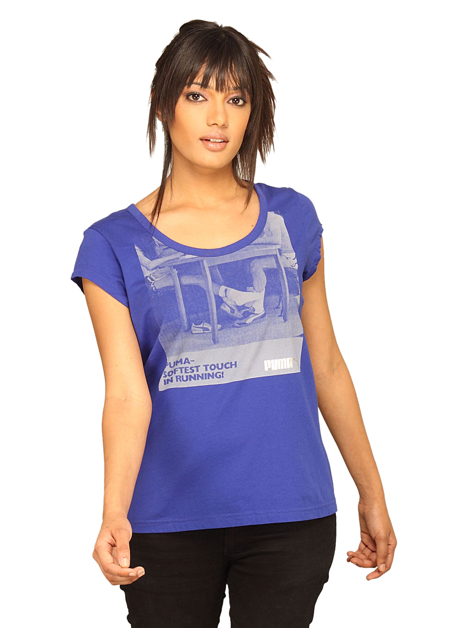 Puma Women's Softest Touch Blue T-shirt