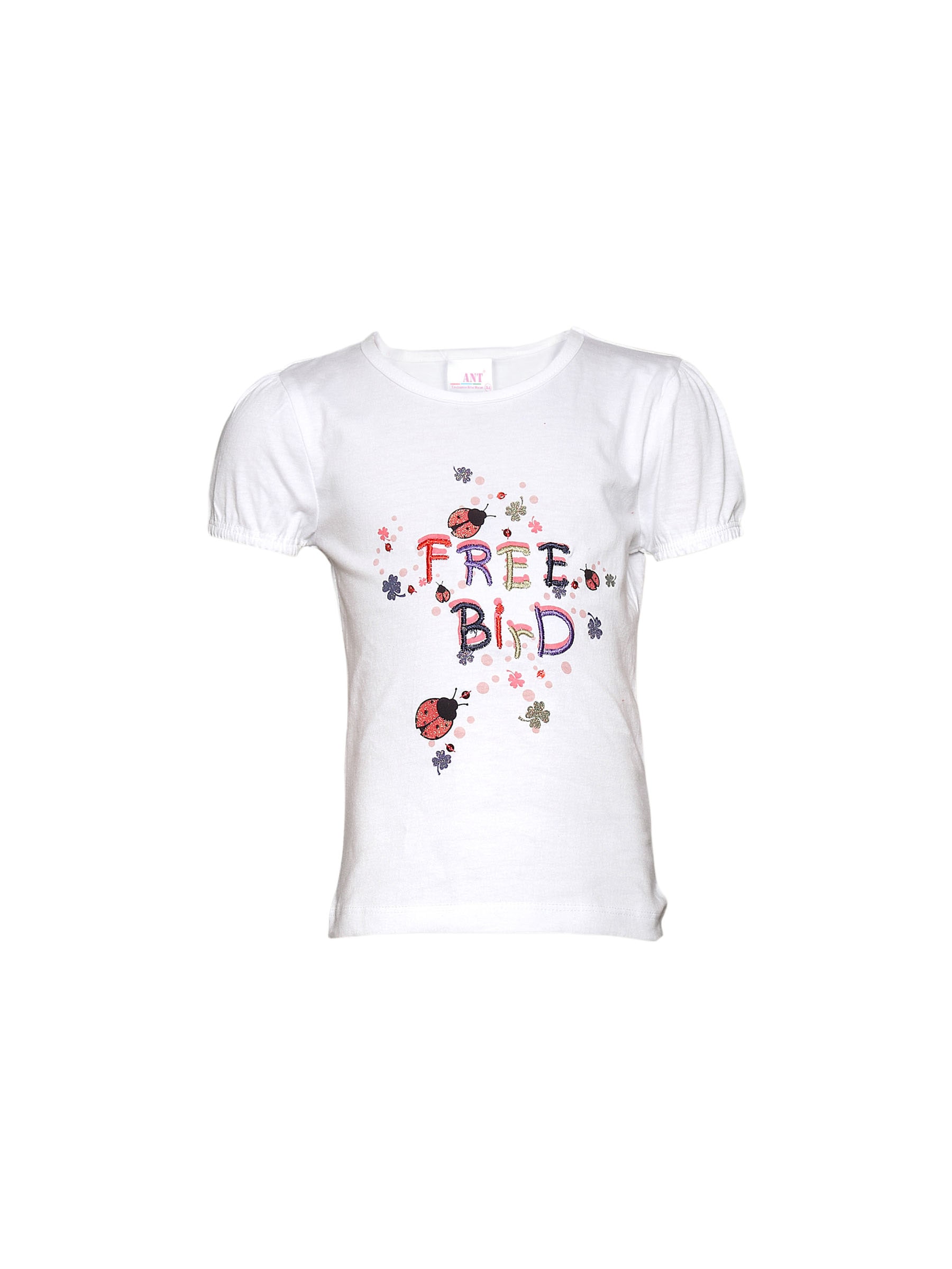 Ant Kids Girl's White Free Bird Kidswear