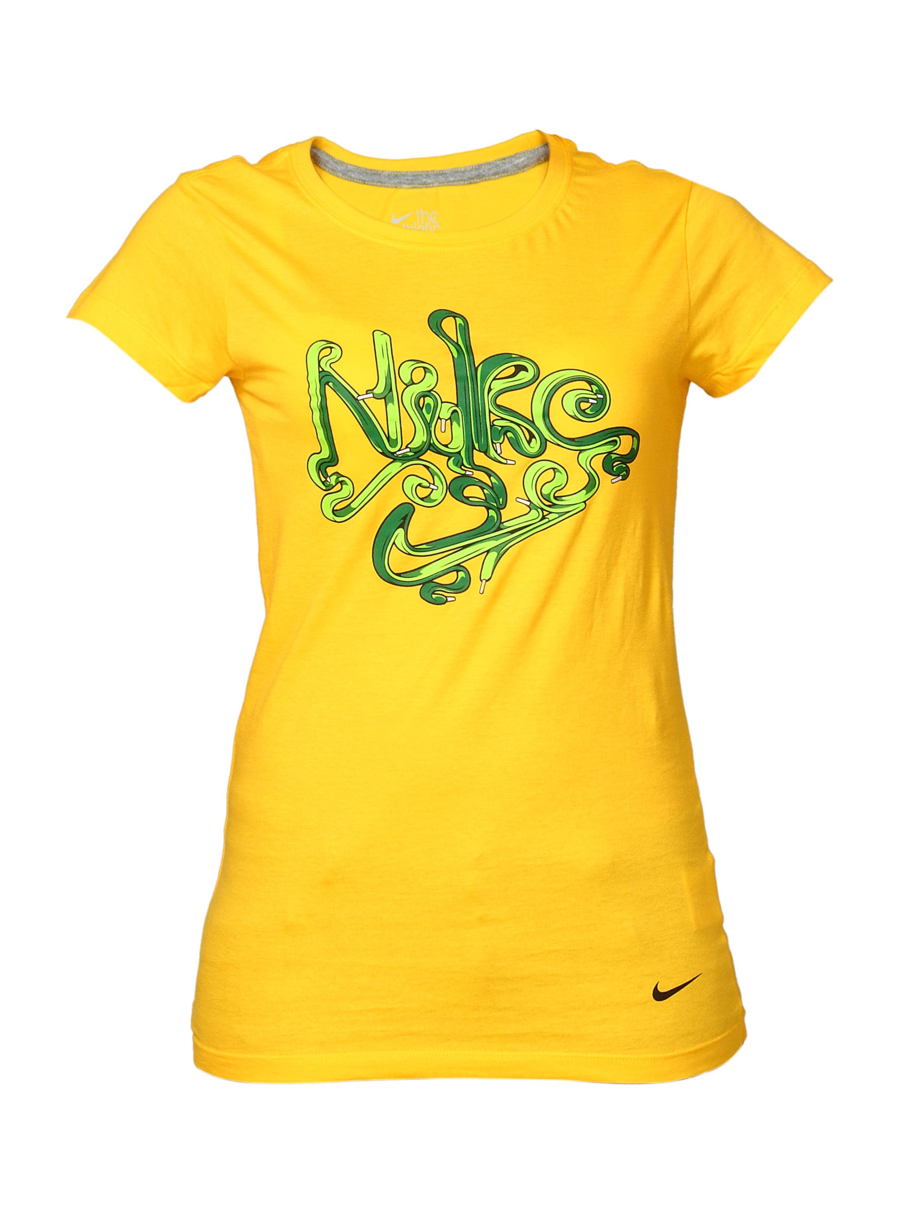 Nike Women's Yellow Casual T-shirt