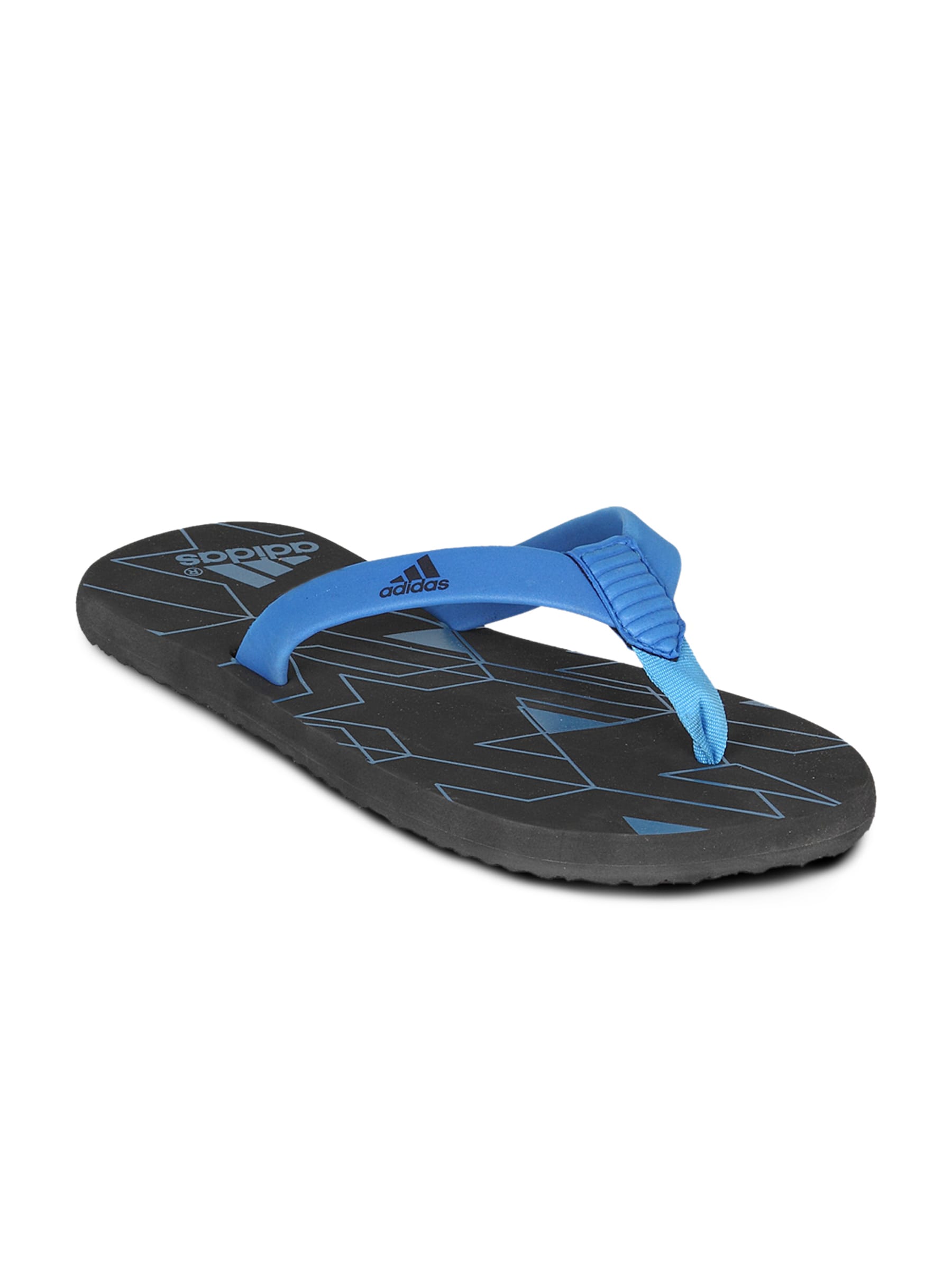 ADIDAS Men's Adi Liner Black Blue Flip Flop