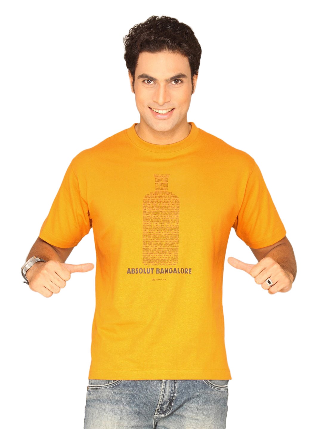 Tantra Men's Absolut Bangalore Mustard T-shirt