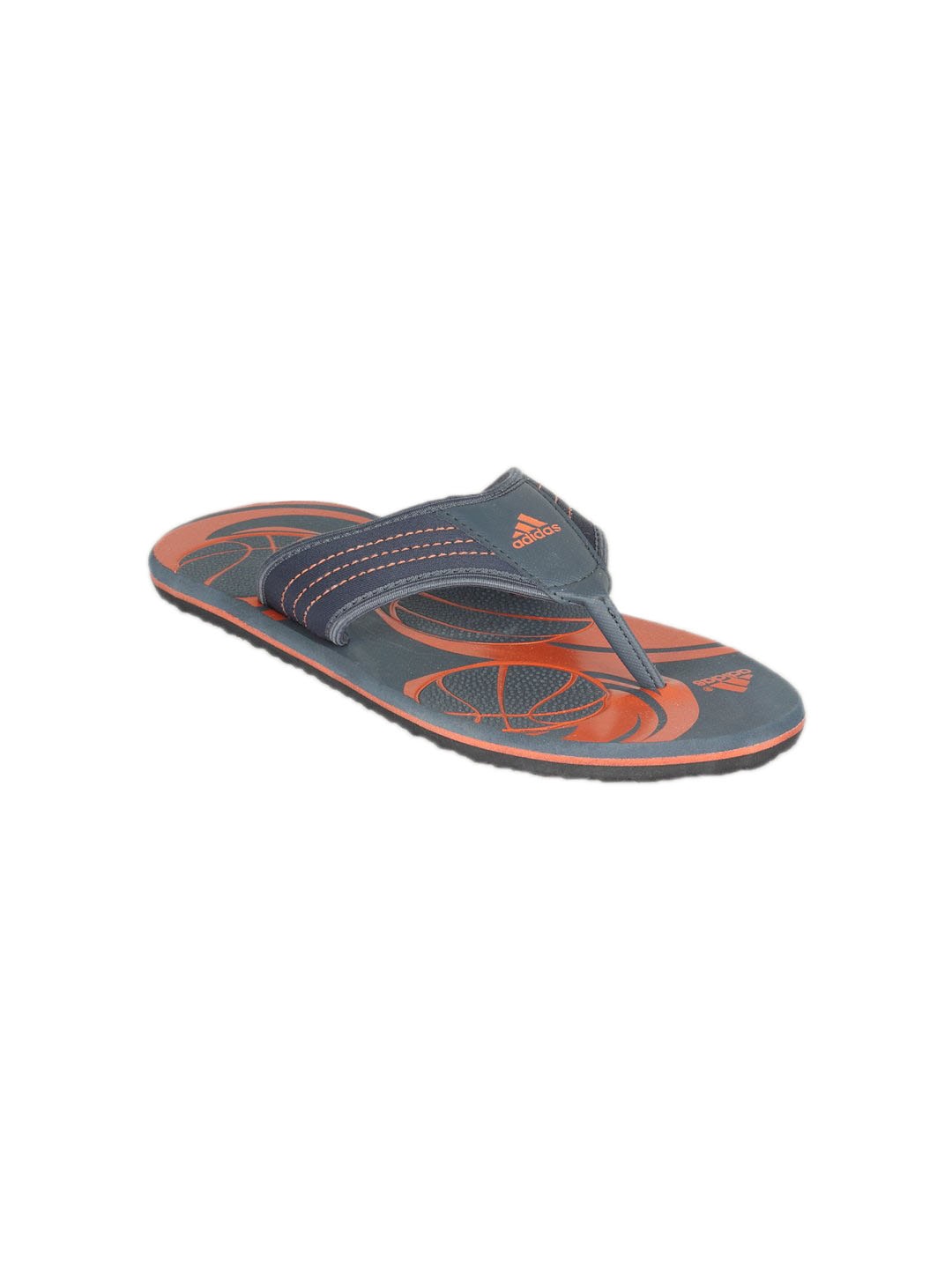 ADIDAS Men's Slide Grey Orange Flip Flop