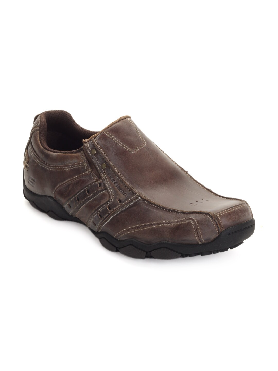 Skechers Men's Slip On Dark Brown Shoe