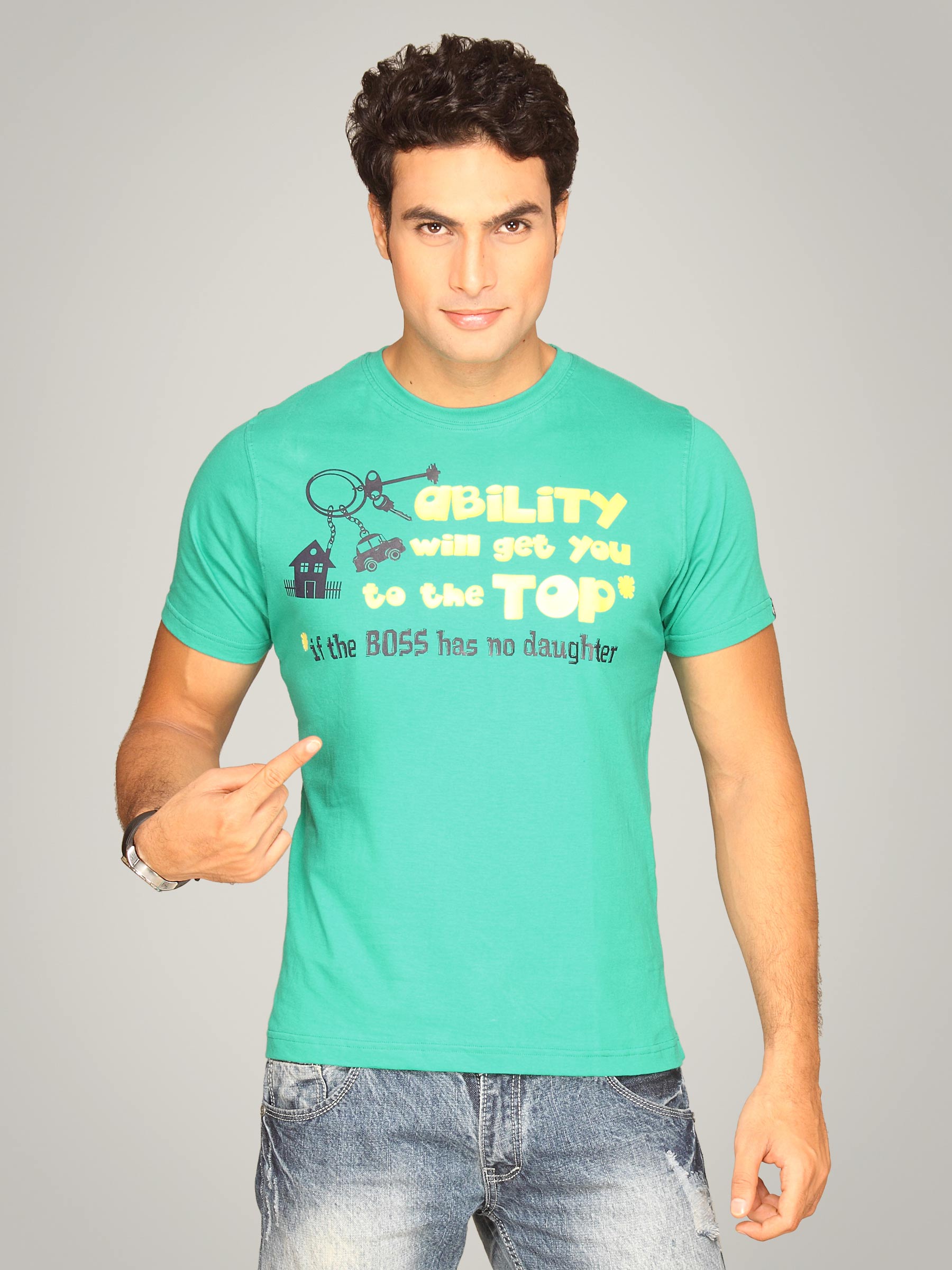 Probase Men's Ability Will You Get Turquoise T-shirt