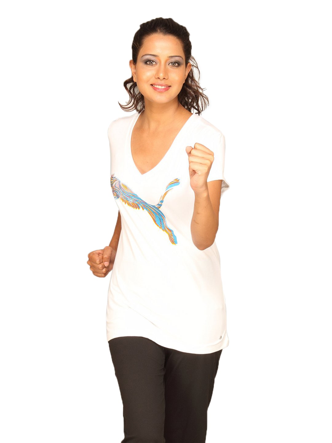 Puma Women's Move Graphic Logo White T-shirt