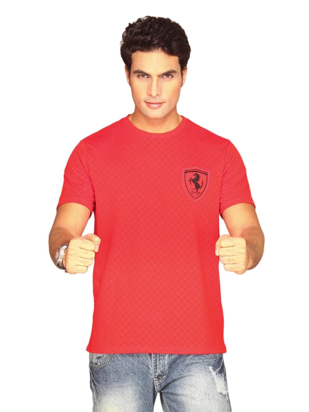 Puma Men's Ferrari Logo Red T-shirt