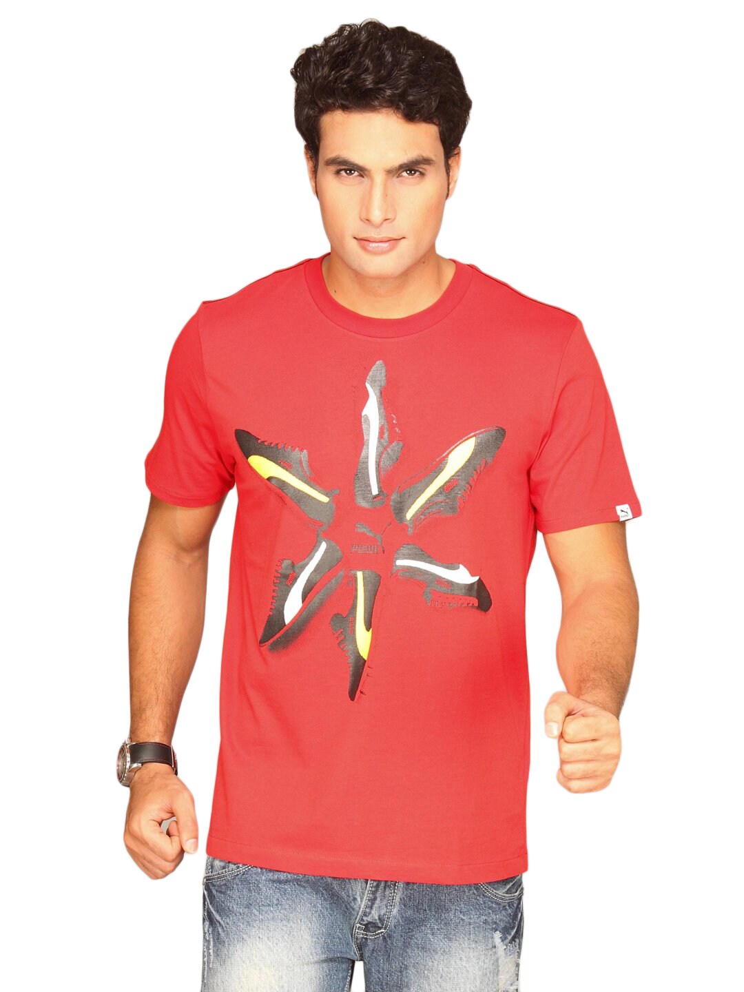 Puma Men's Heroes Graphic Red T-shirt