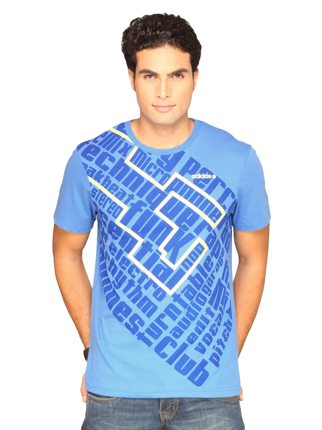 ADIDAS Men's Prt Blue T-shirt